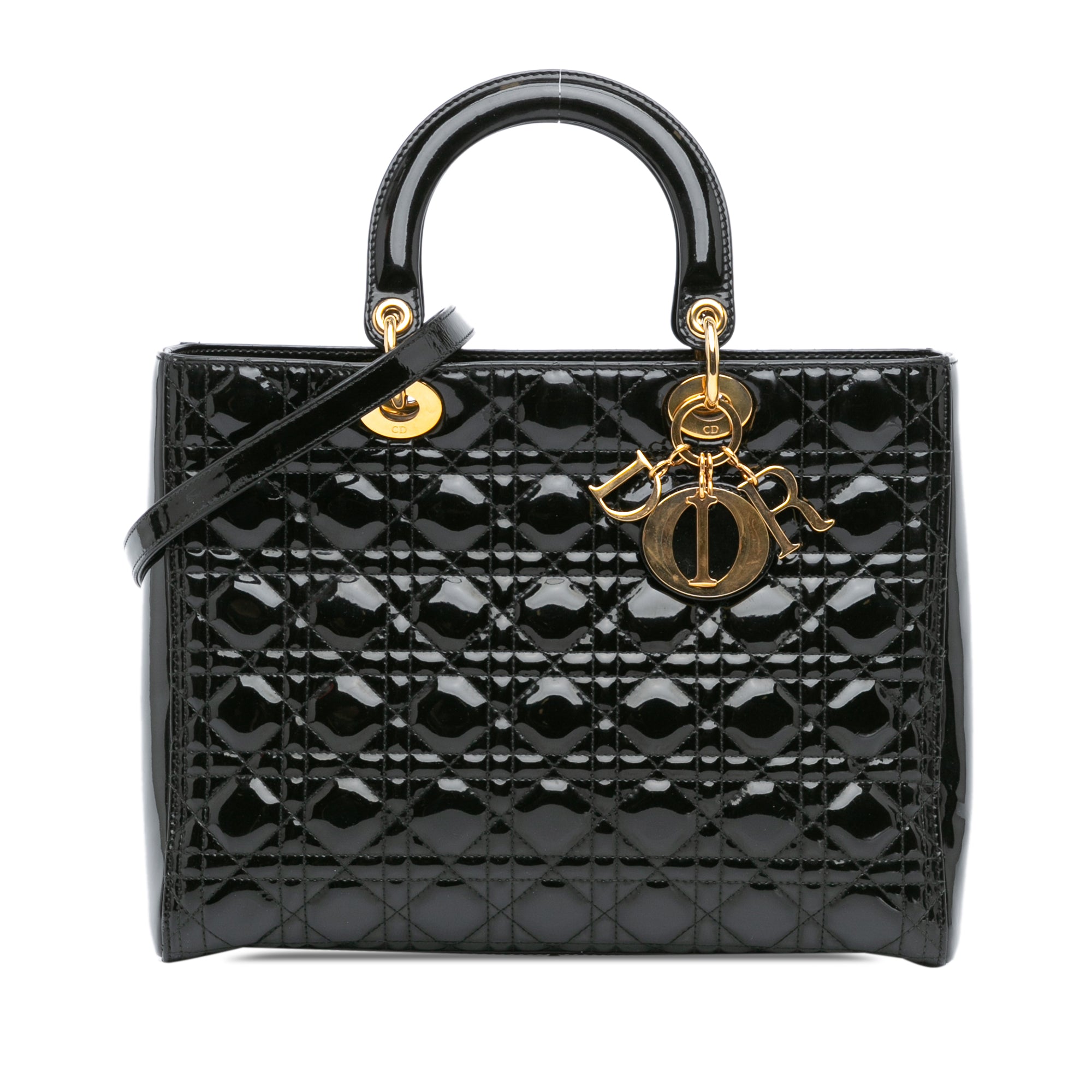 Dior Large Patent Cannage Lady Dior - image 1