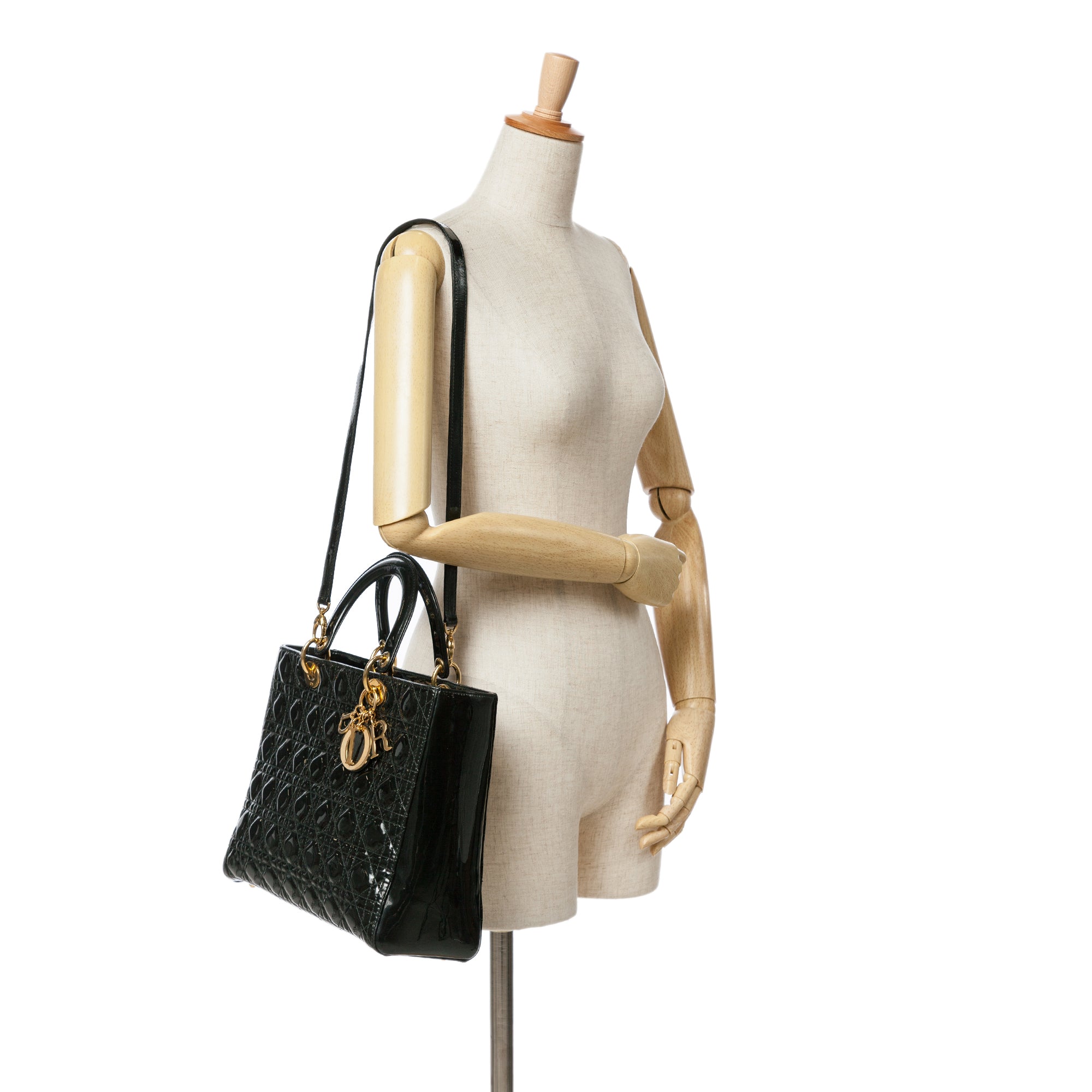 Dior Large Patent Cannage Lady Dior - image 9