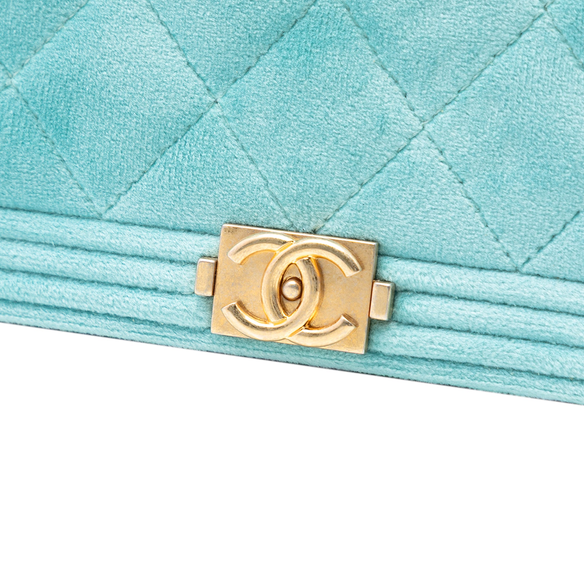 Chanel Quilted Velvet Boy Wallet On Chain - image 5