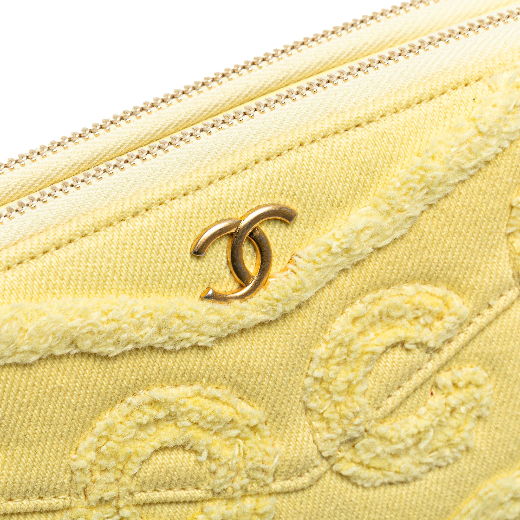 Chanel Denim Coco Fringe Double Zip Clutch with Chain - image 10