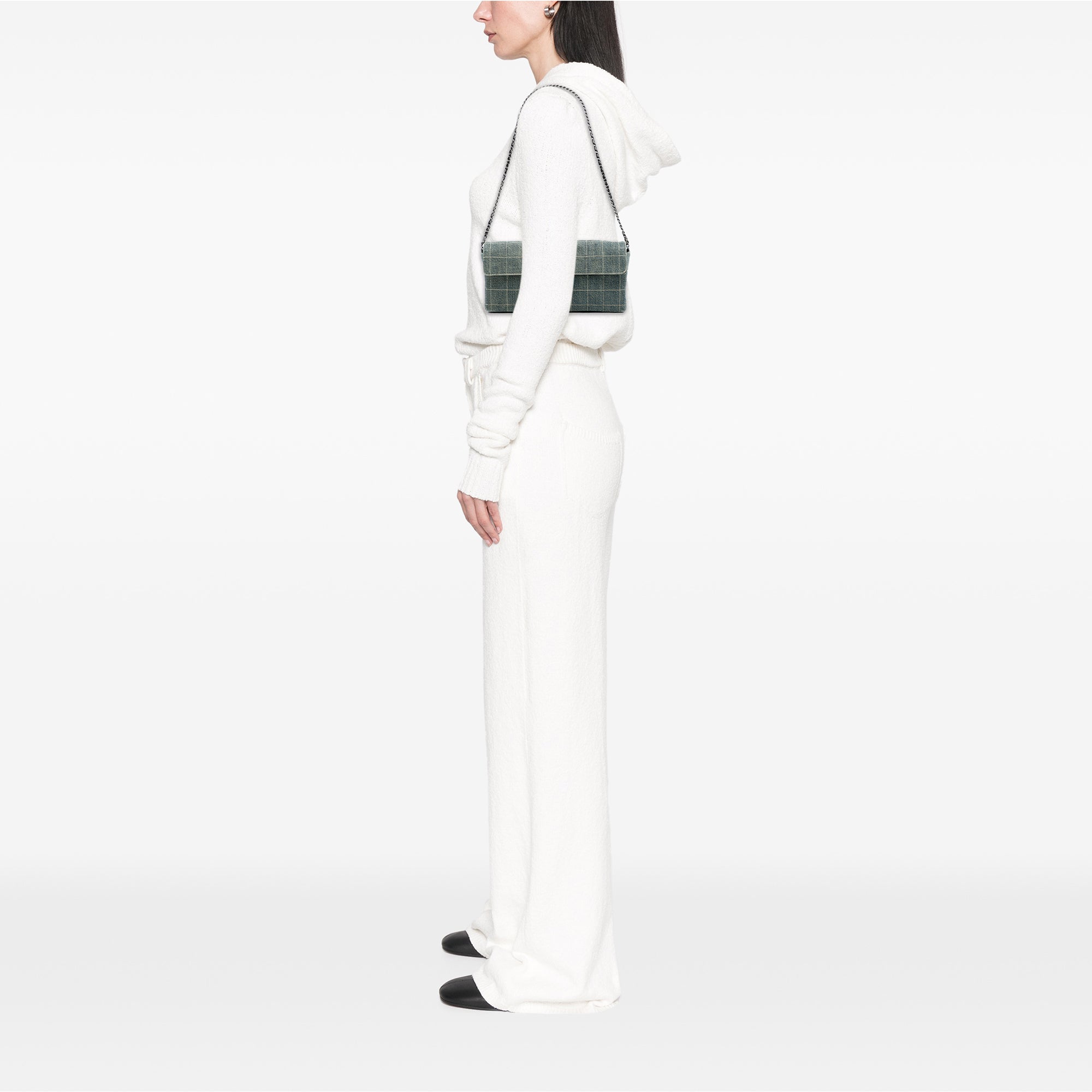 Chanel CC Chocolate Bar Denim East West Flap - image 7