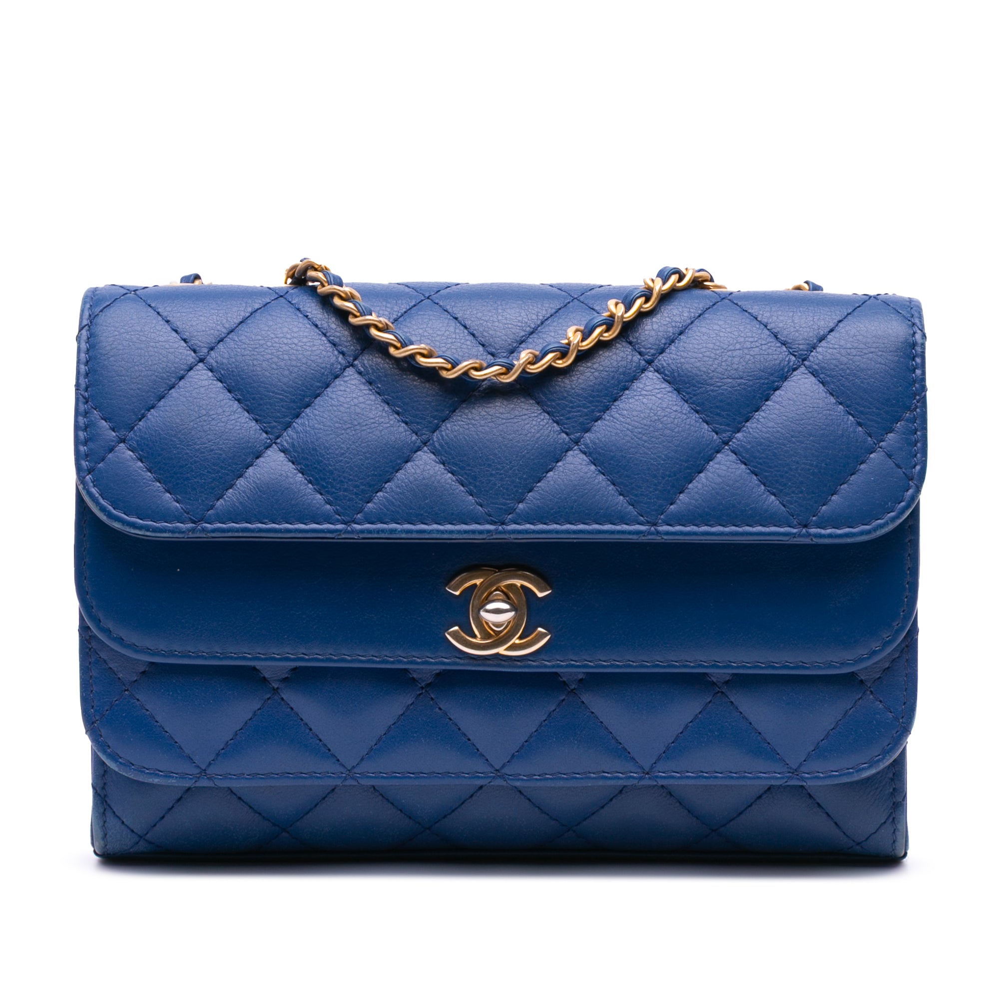 Chanel CC Quilted Calfskin Triple Flap - image 1