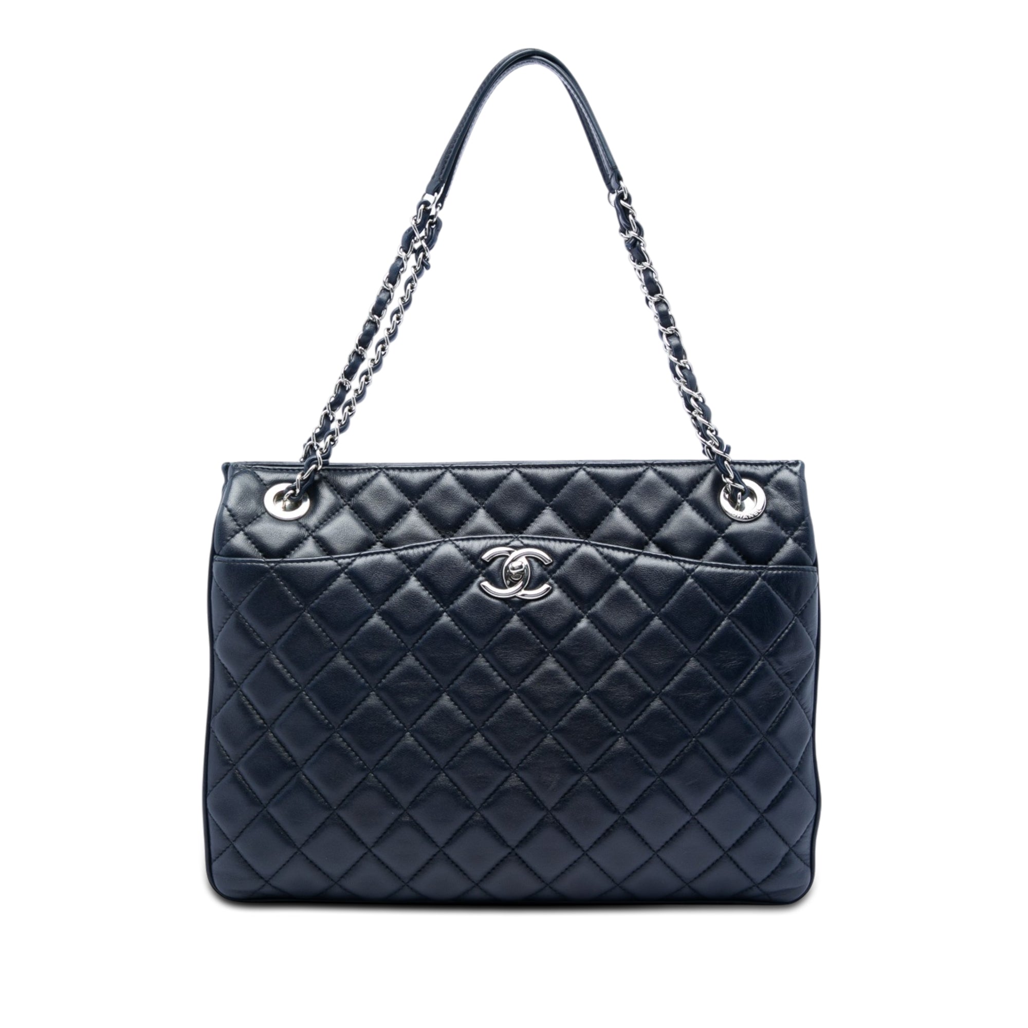Chanel Quilted Lambskin Accordion Shopping Tote - image 1