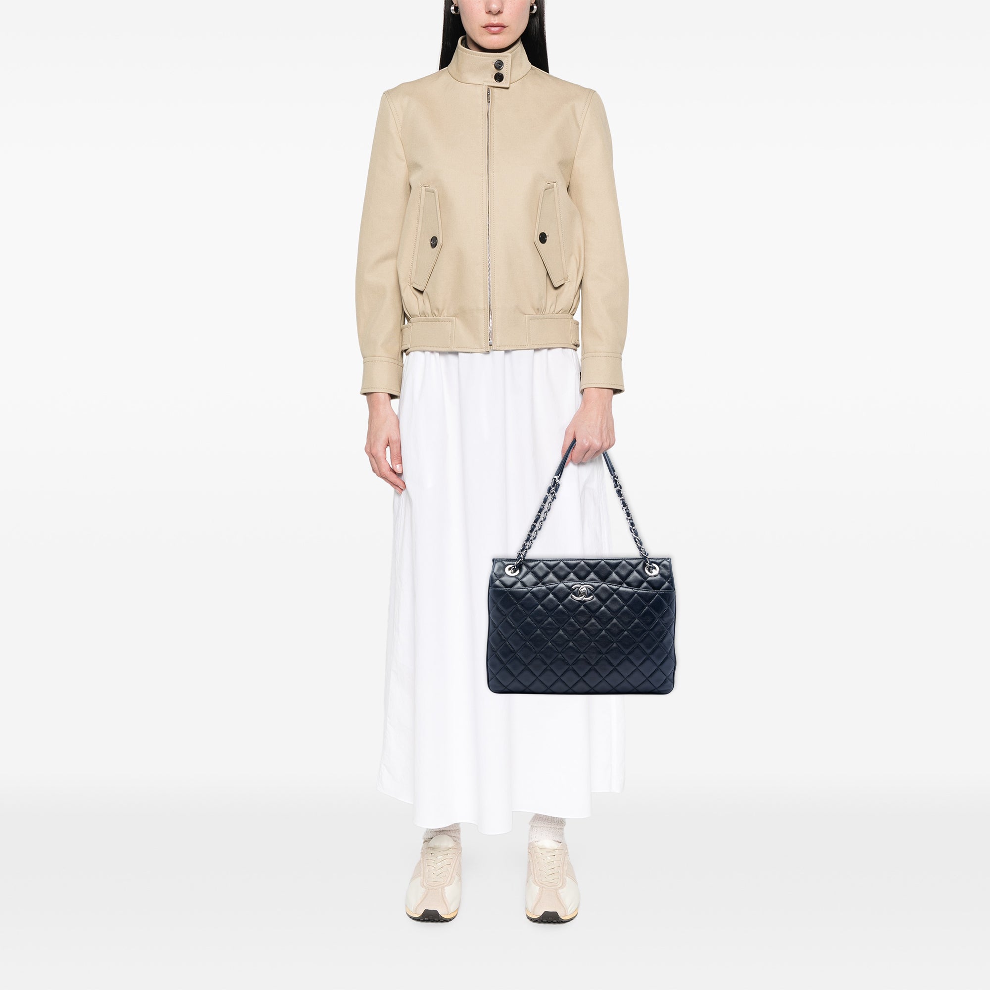 Chanel Quilted Lambskin Accordion Shopping Tote - image 5