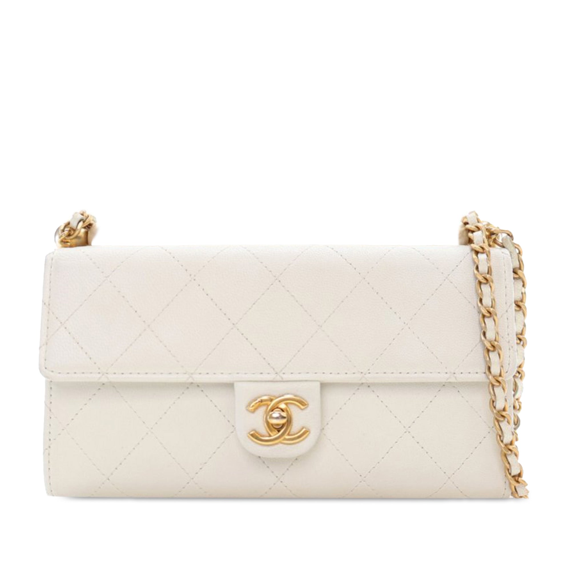 Chanel Goatskin Chic Pearls Wallet on Chain - image 1
