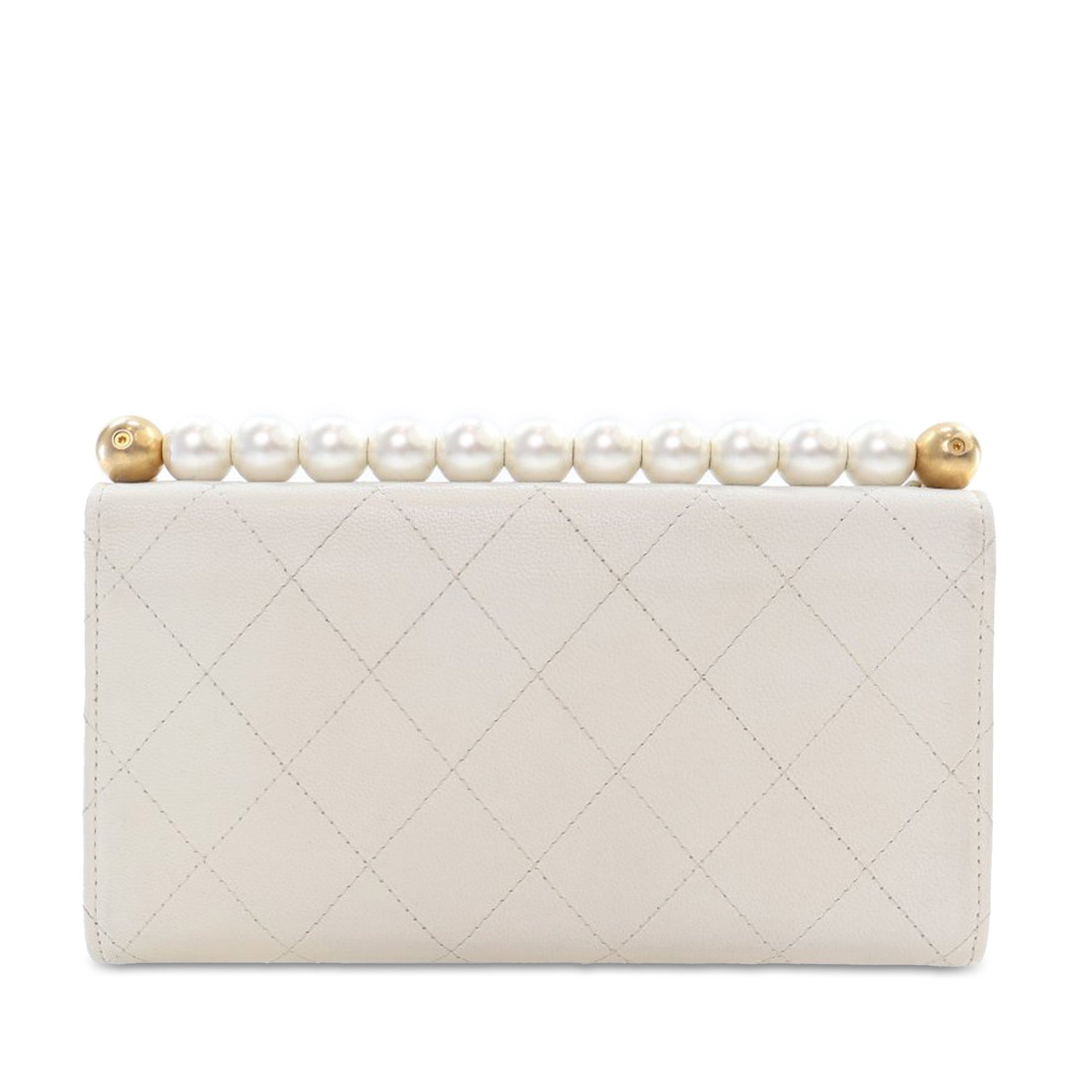 Chanel Goatskin Chic Pearls Wallet on Chain - image 3