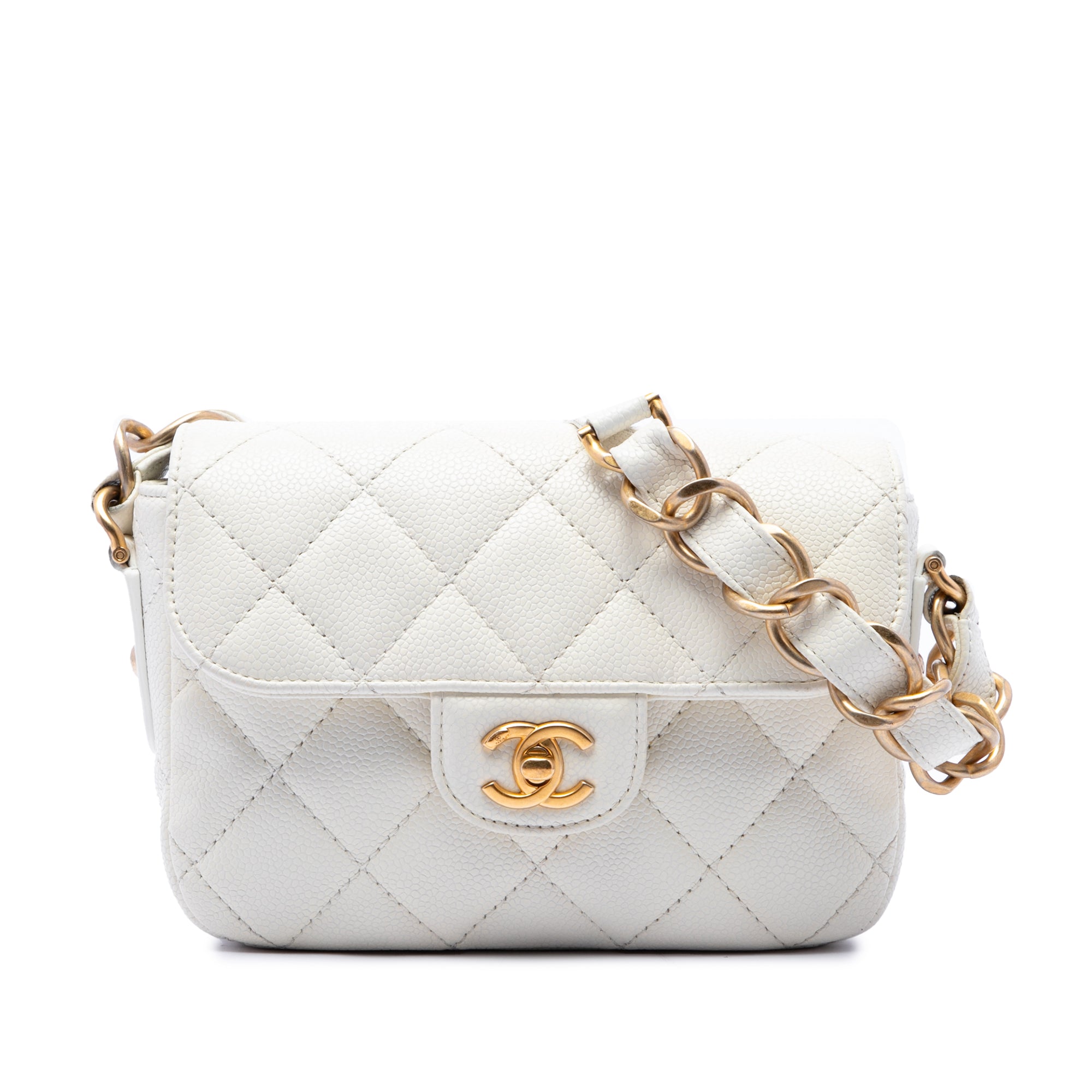 Chanel Mini CC Quilted Caviar Messenger Flap - image 1