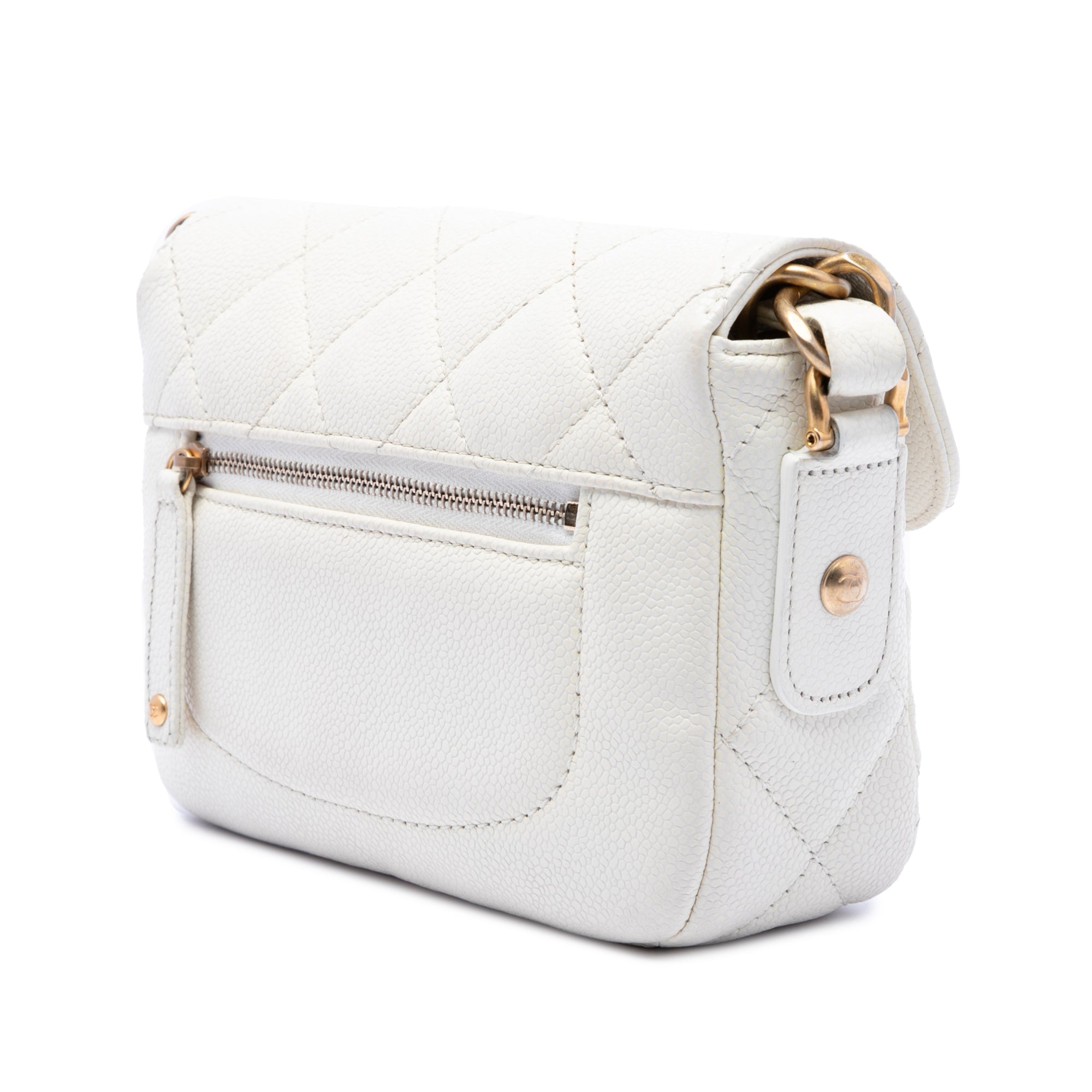 Chanel Mini CC Quilted Caviar Messenger Flap - image 2