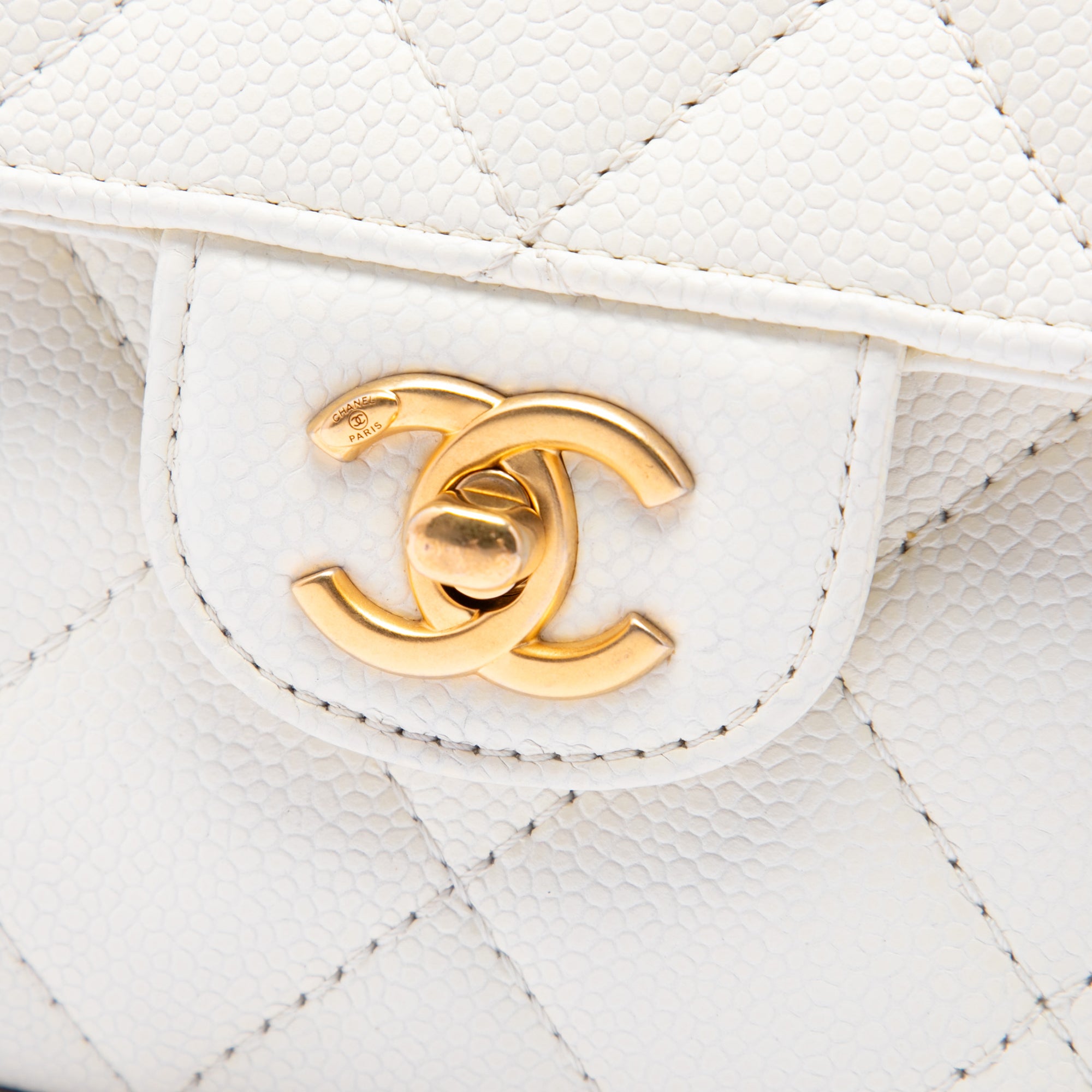 Chanel Mini CC Quilted Caviar Messenger Flap - image 5