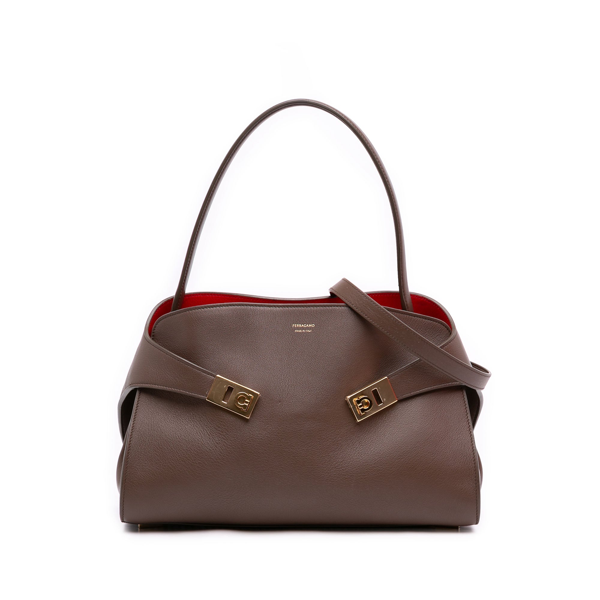 Ferragamo Medium Bicolor Calfskin Hug Satchel - image 1