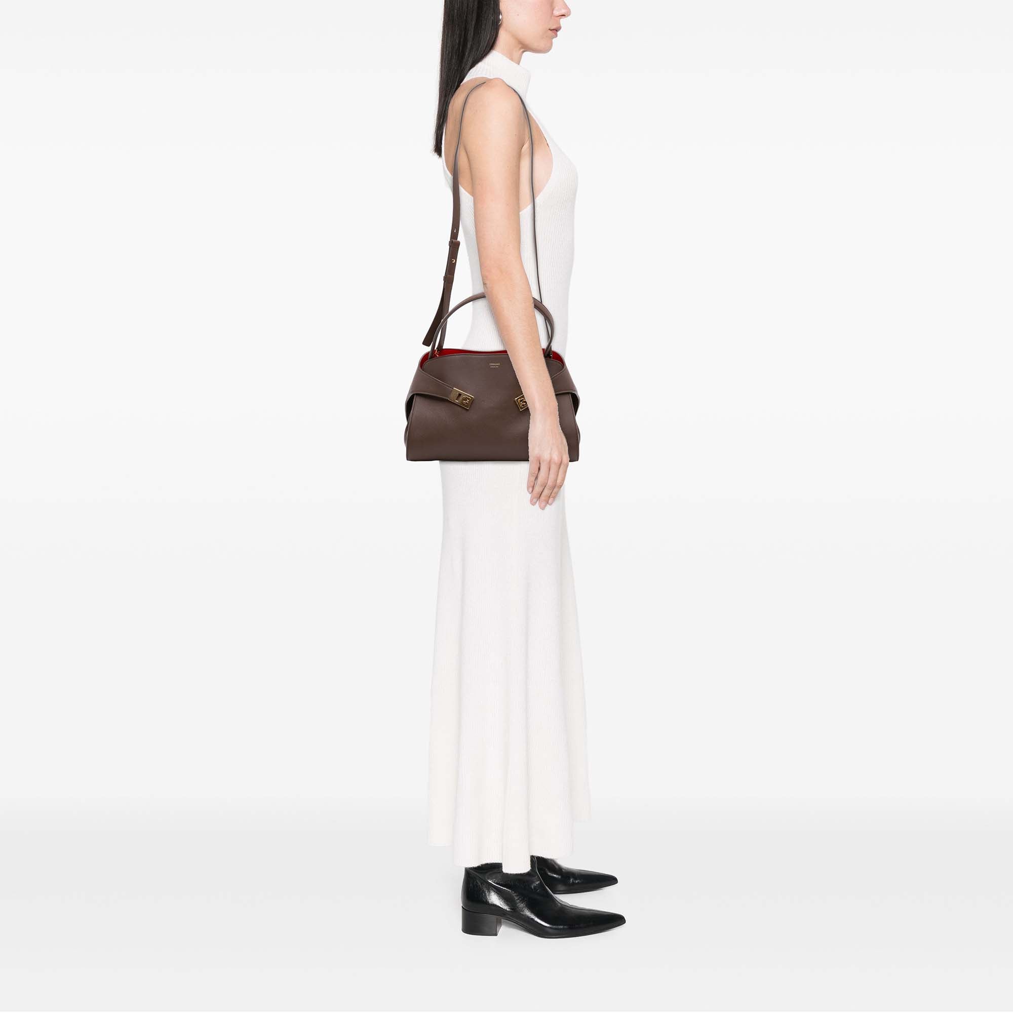 Ferragamo Medium Bicolor Calfskin Hug Satchel - image 6