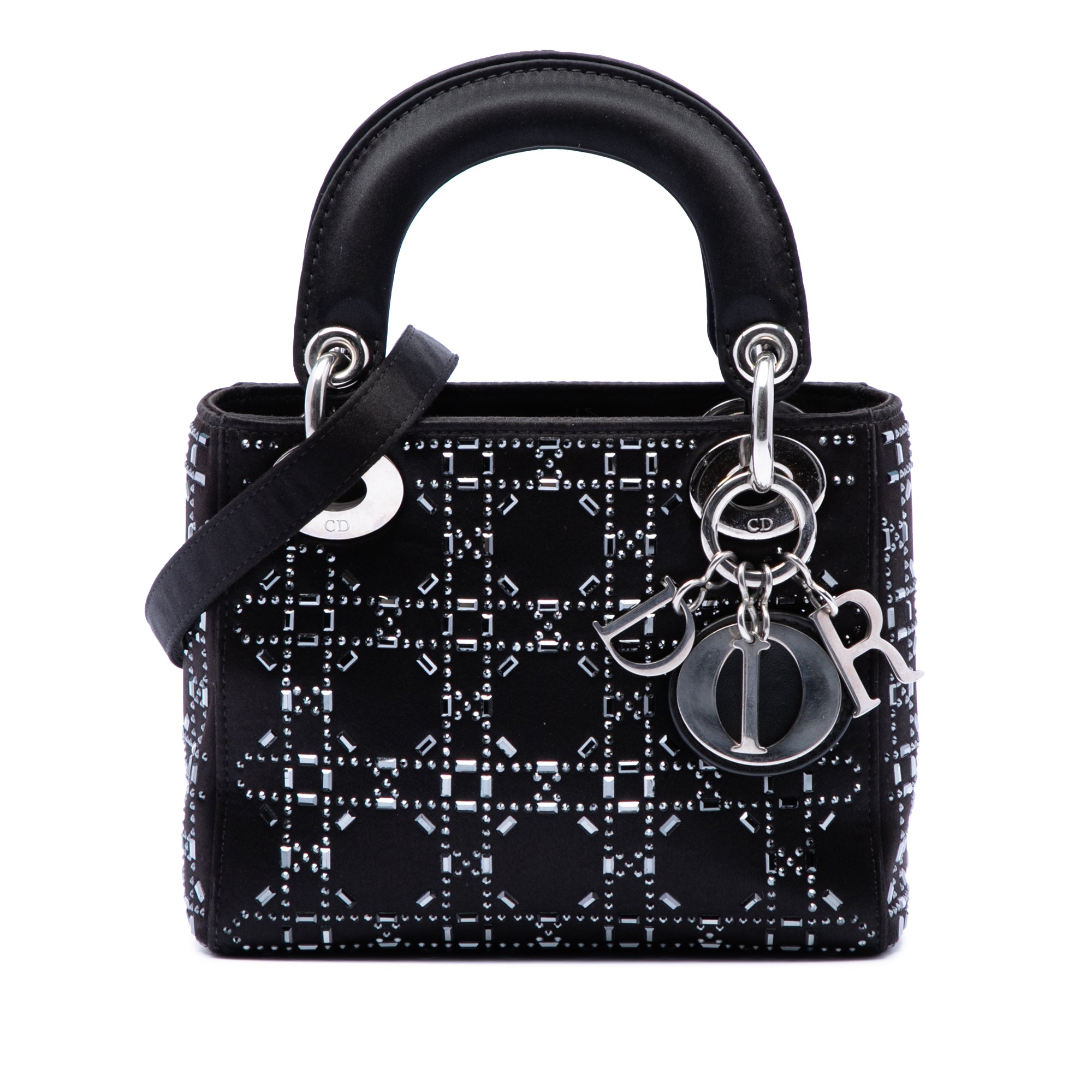 Dior Mini Satin Cannage Crystal Embellished Lady Dior - image 1