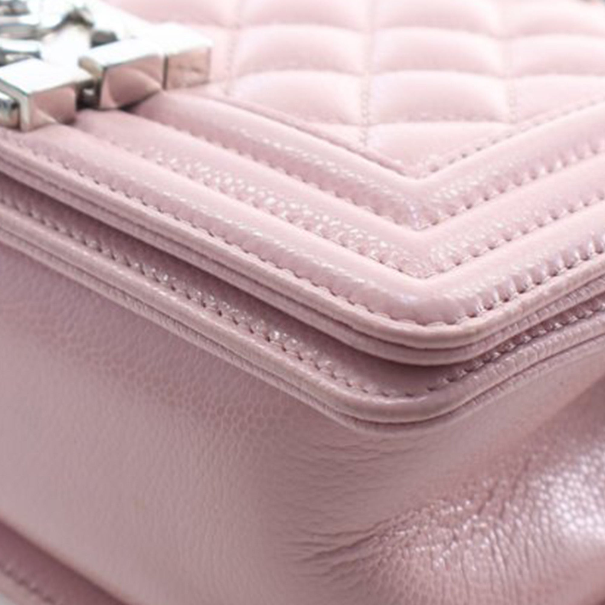 Chanel Small Quilted Caviar Boy Flap - image 10