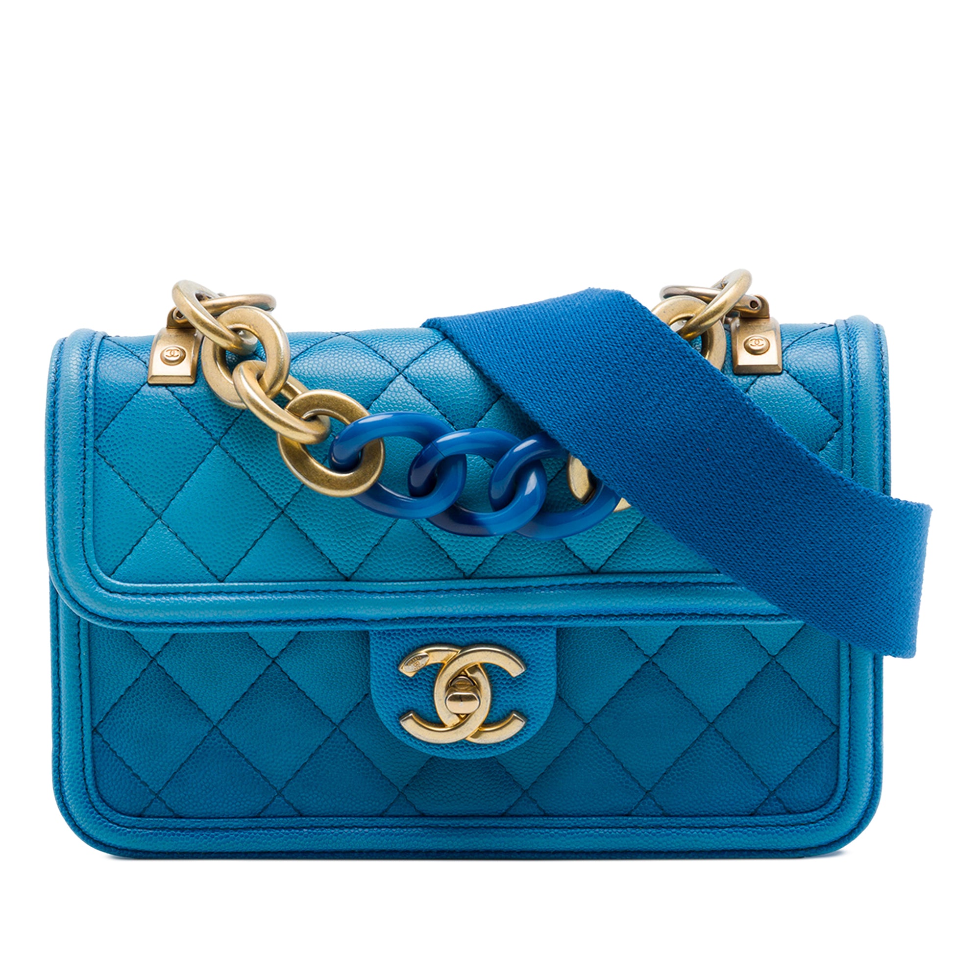 Chanel Small Quilted Caviar Sunset On The Sea Flap - image 1