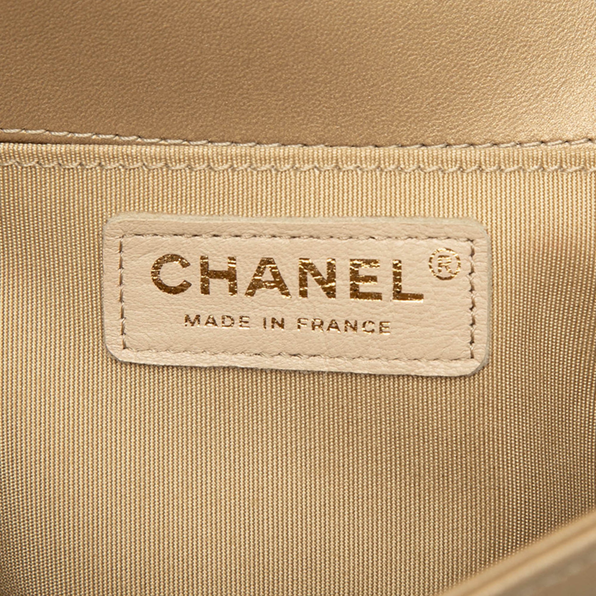 Chanel Old Medium Braided Metallic Lambskin Boy Flap - image 5