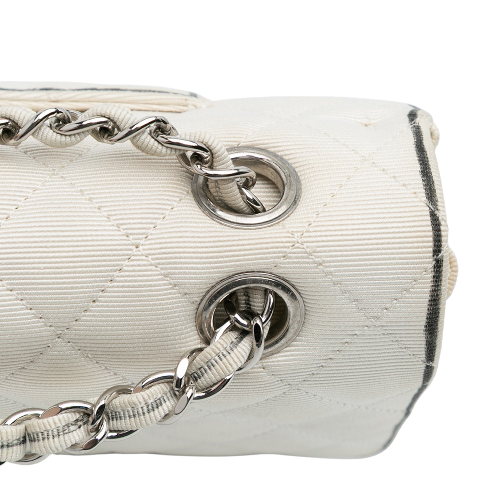 Chanel Medium Classic Printed Grosgrain Double Flap - image 10