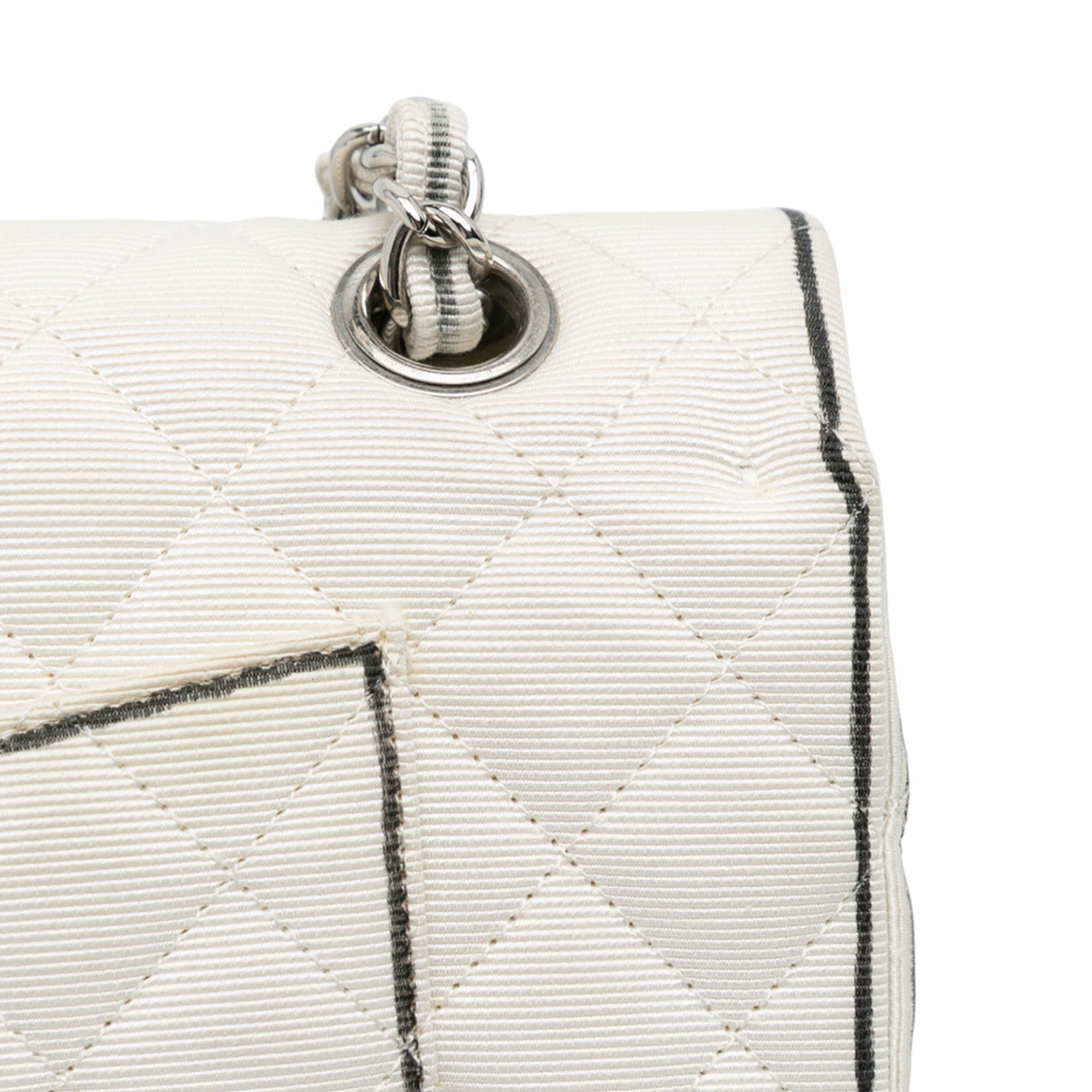 Chanel Medium Classic Printed Grosgrain Double Flap - image 11