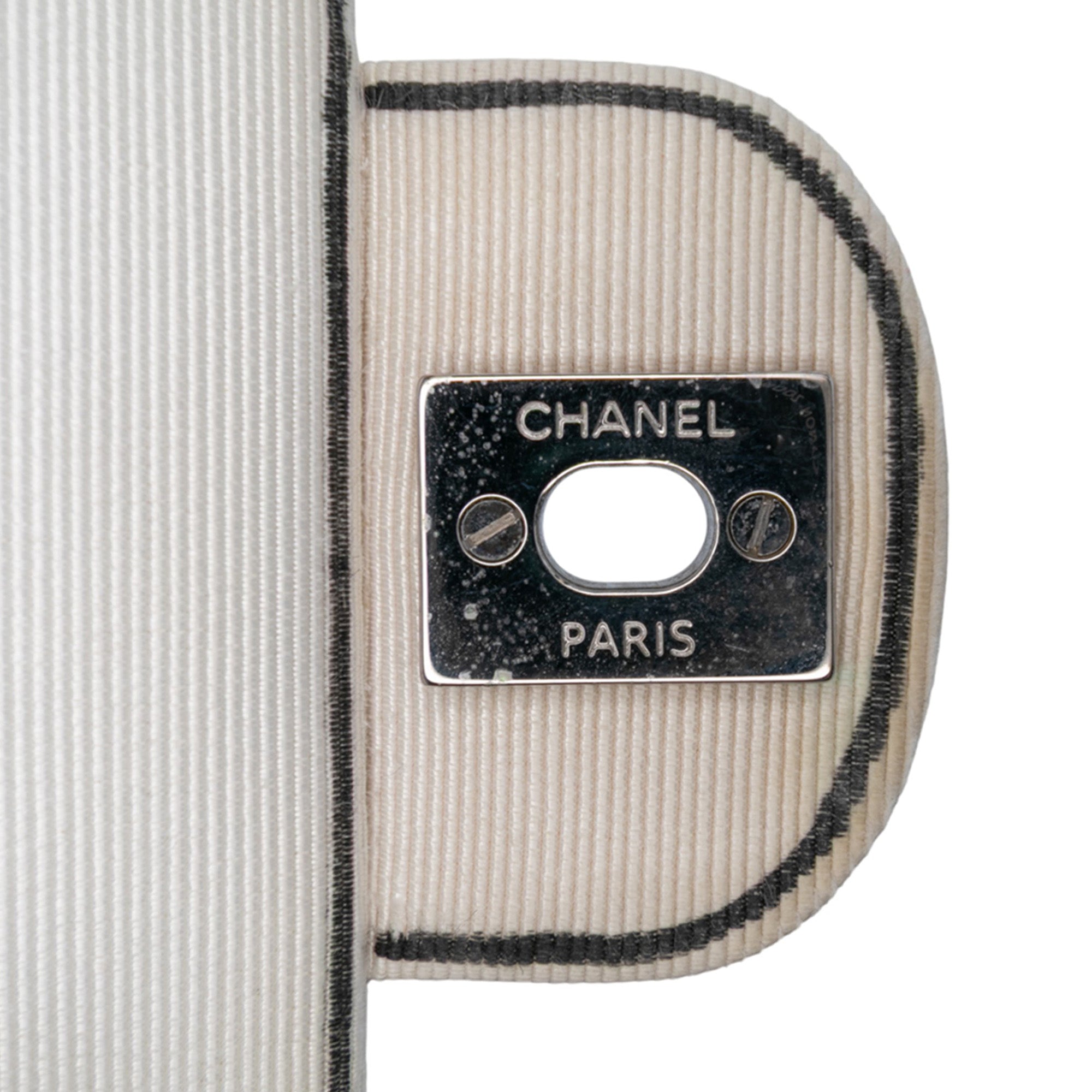 Chanel Medium Classic Printed Grosgrain Double Flap - image 7