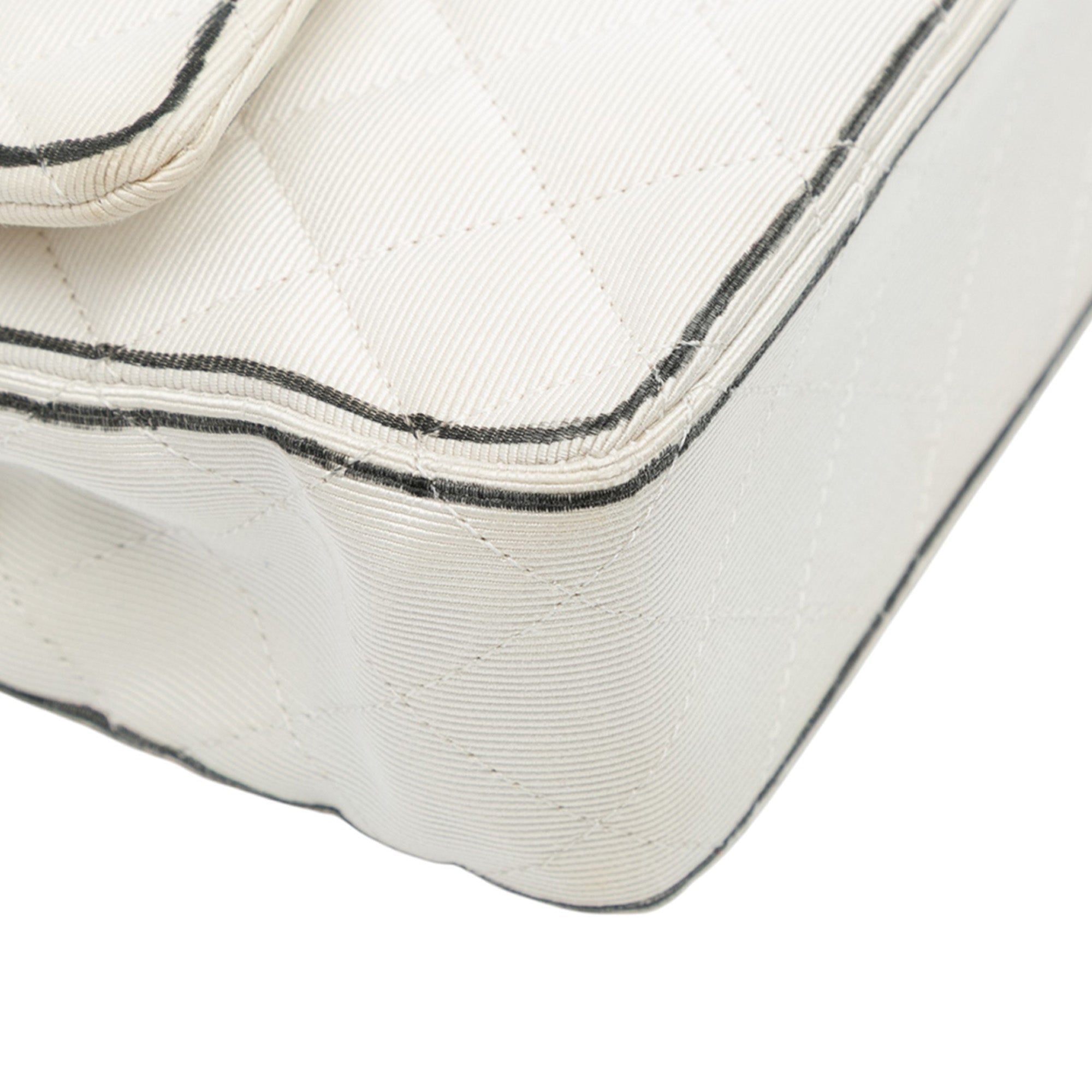 Chanel Medium Classic Printed Grosgrain Double Flap - image 9