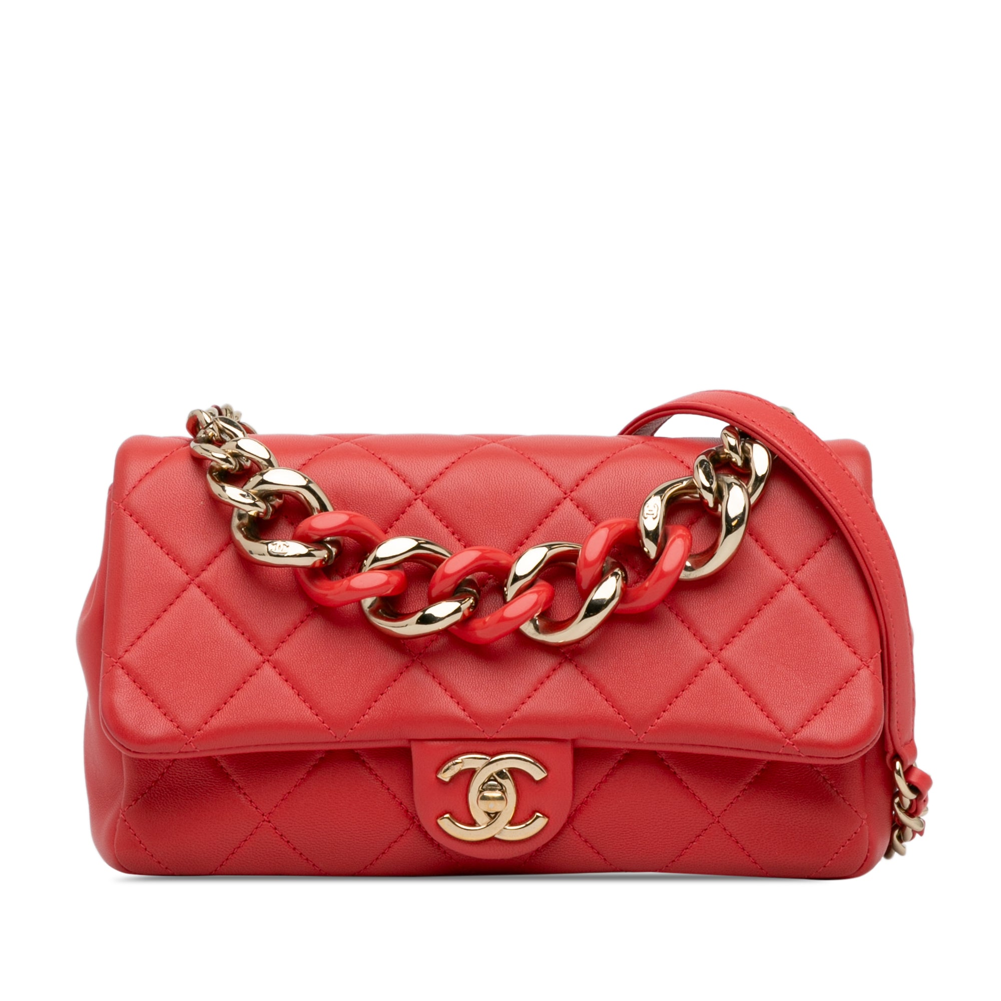 Chanel Small Lambskin Elegant Chain Single Flap - image 1