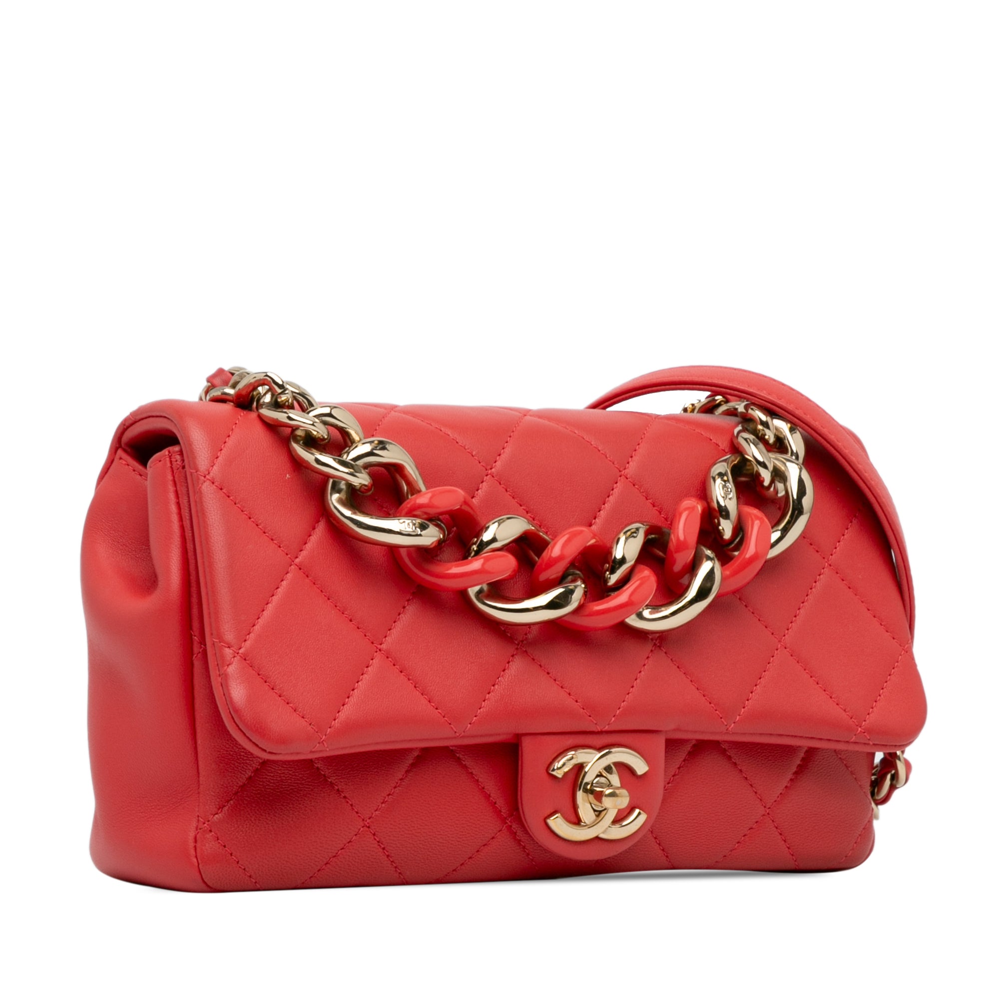 Chanel Small Lambskin Elegant Chain Single Flap - image 2