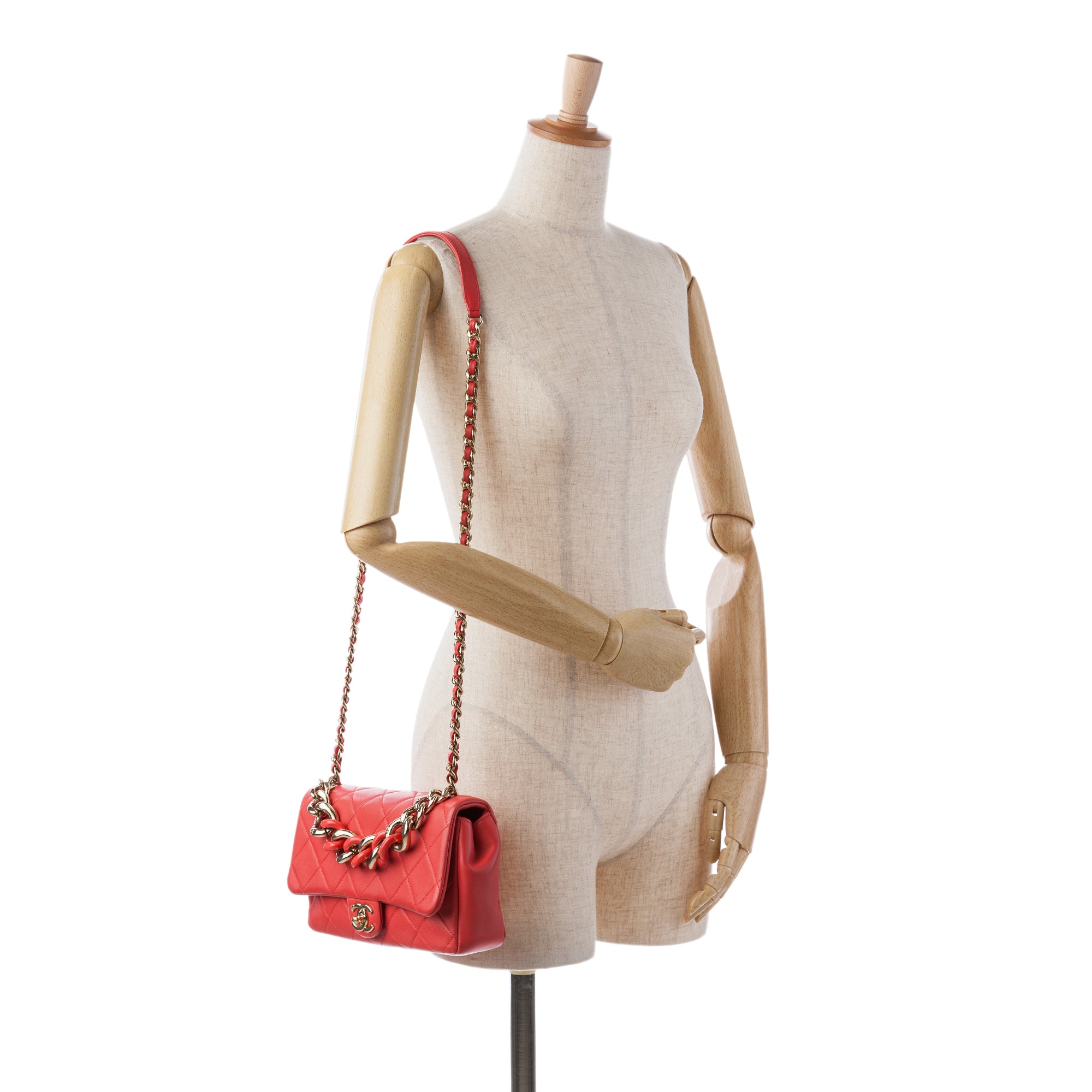 Chanel Small Lambskin Elegant Chain Single Flap - image 9