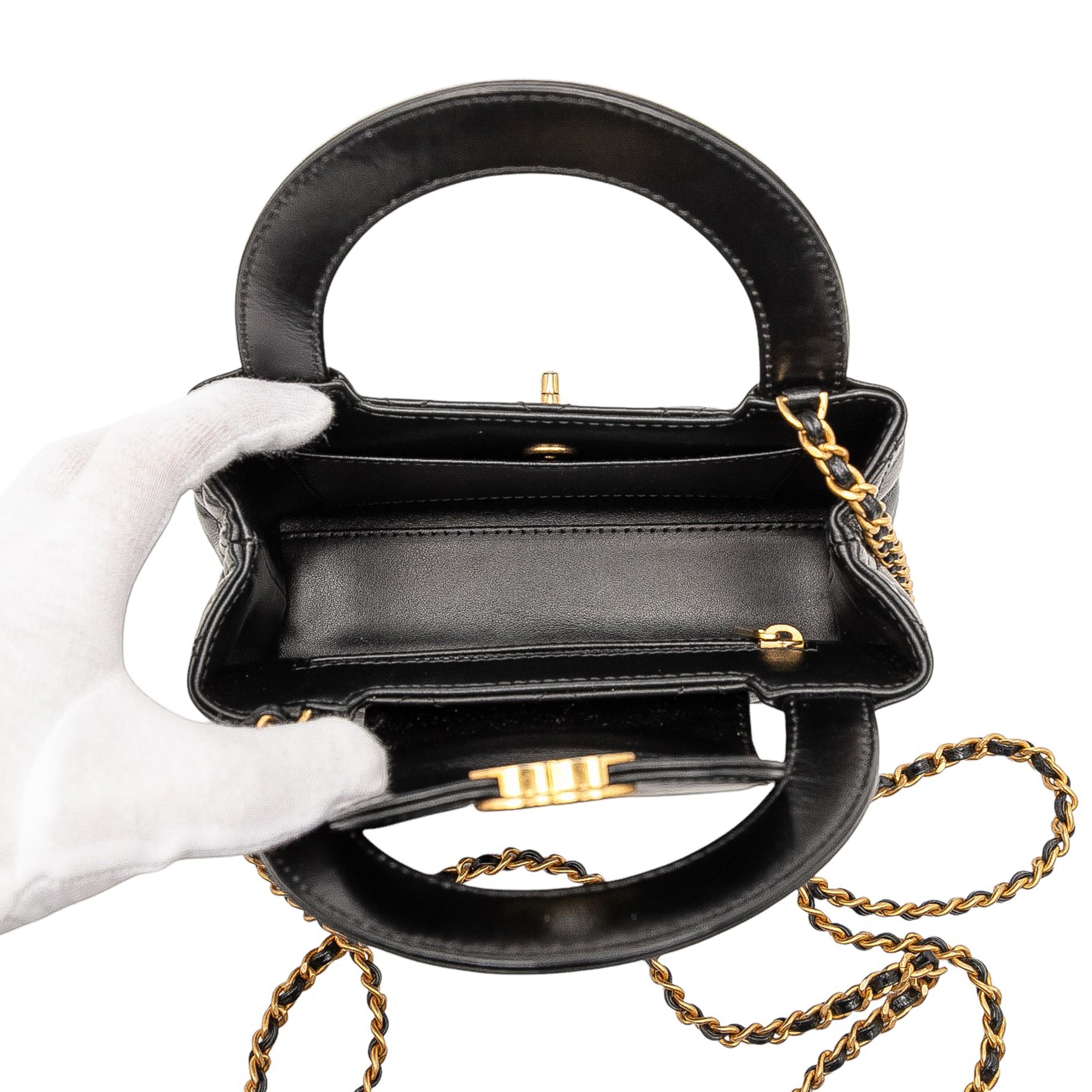 Chanel Nano Aged Calfskin Kelly Shopper Bag - image 4