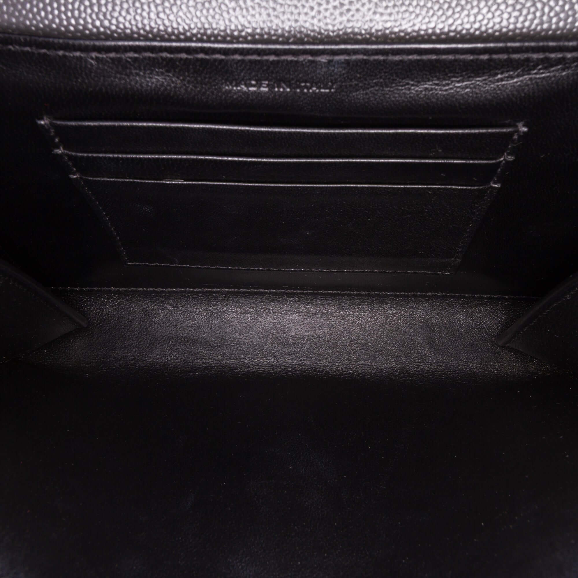 YSL Grain De Poudre Monogram Cassandra Chain Wallet