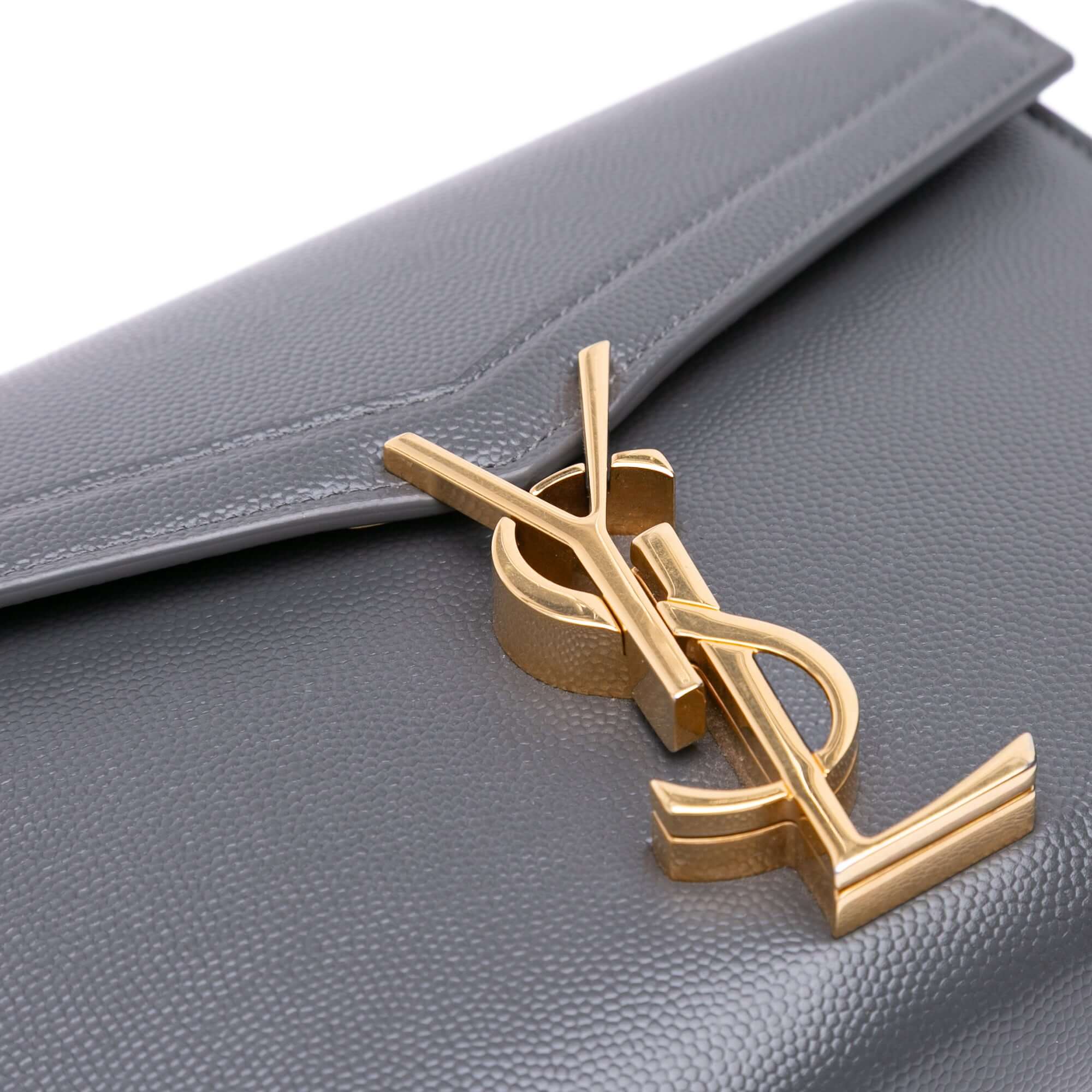 YSL Grain De Poudre Monogram Cassandra Chain Wallet