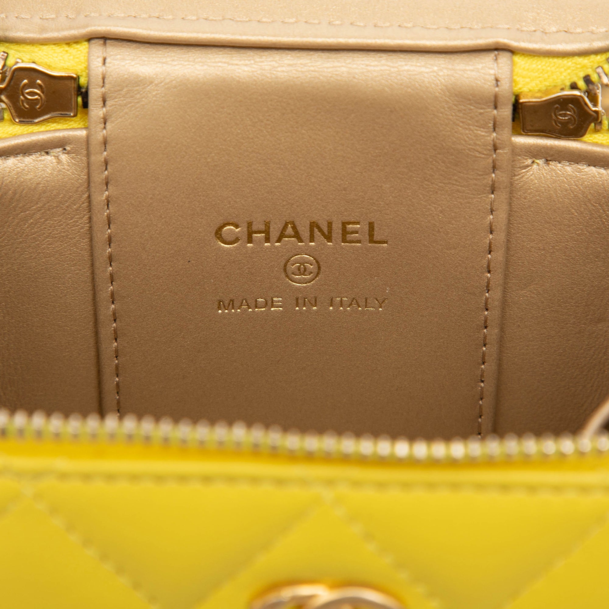 Chanel Mini CC Quilted Lambskin Vanity Case With Chain - image 5