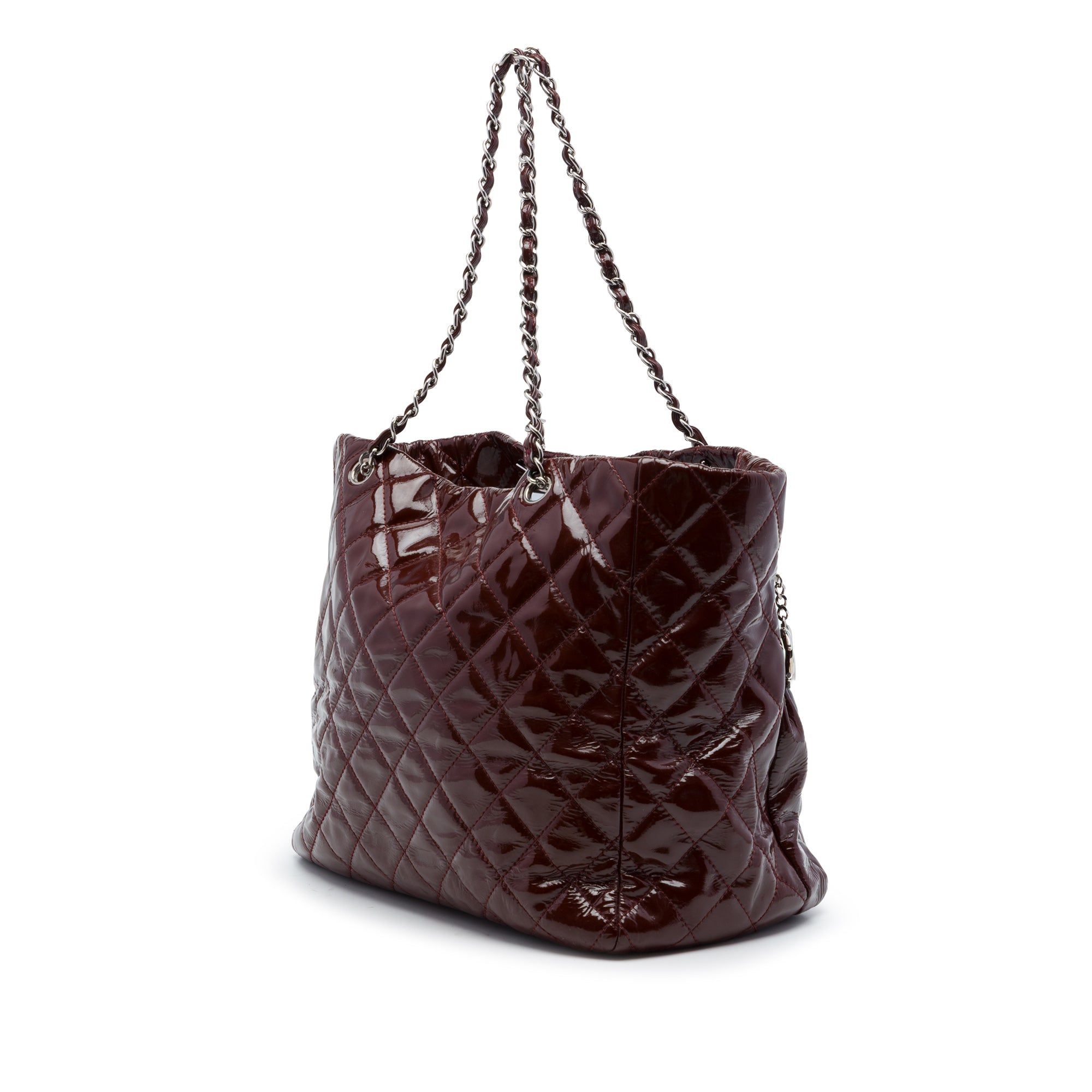 Chanel Quilted Patent Chic and Glitter Ligne Tote - image 2