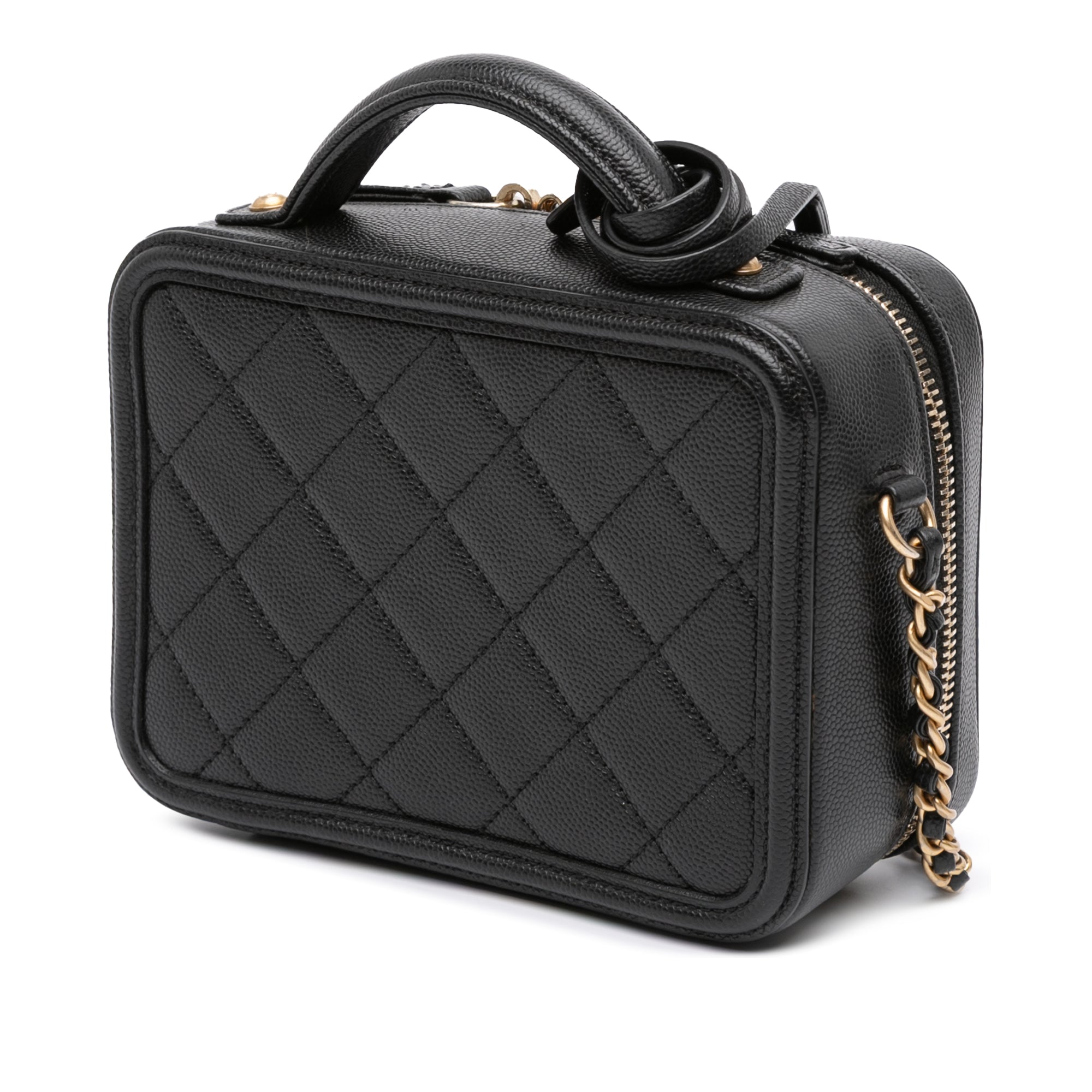 Chanel Small Caviar CC Filigree Vanity Case - image 2