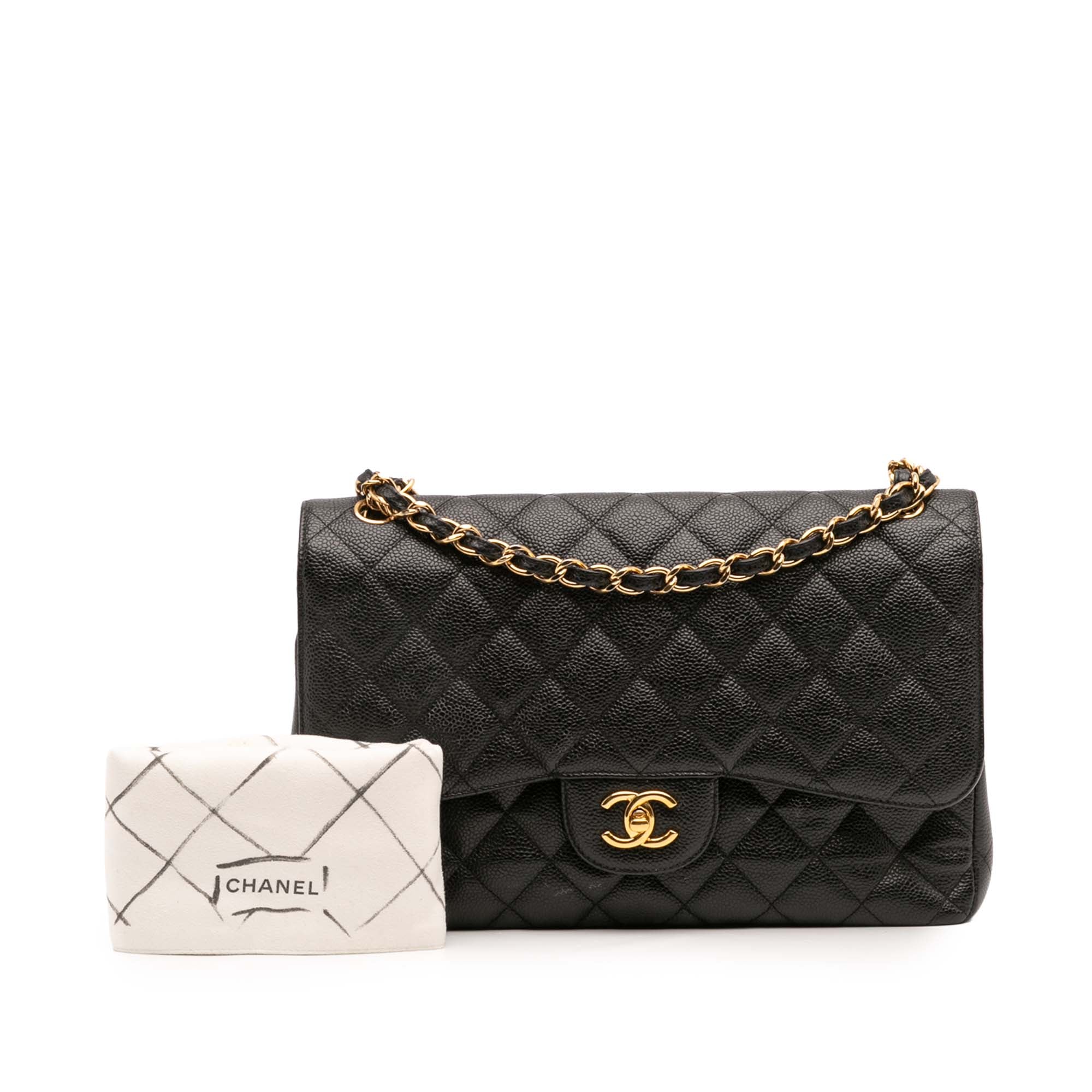 Chanel Jumbo Classic Caviar Double Flap - image 14