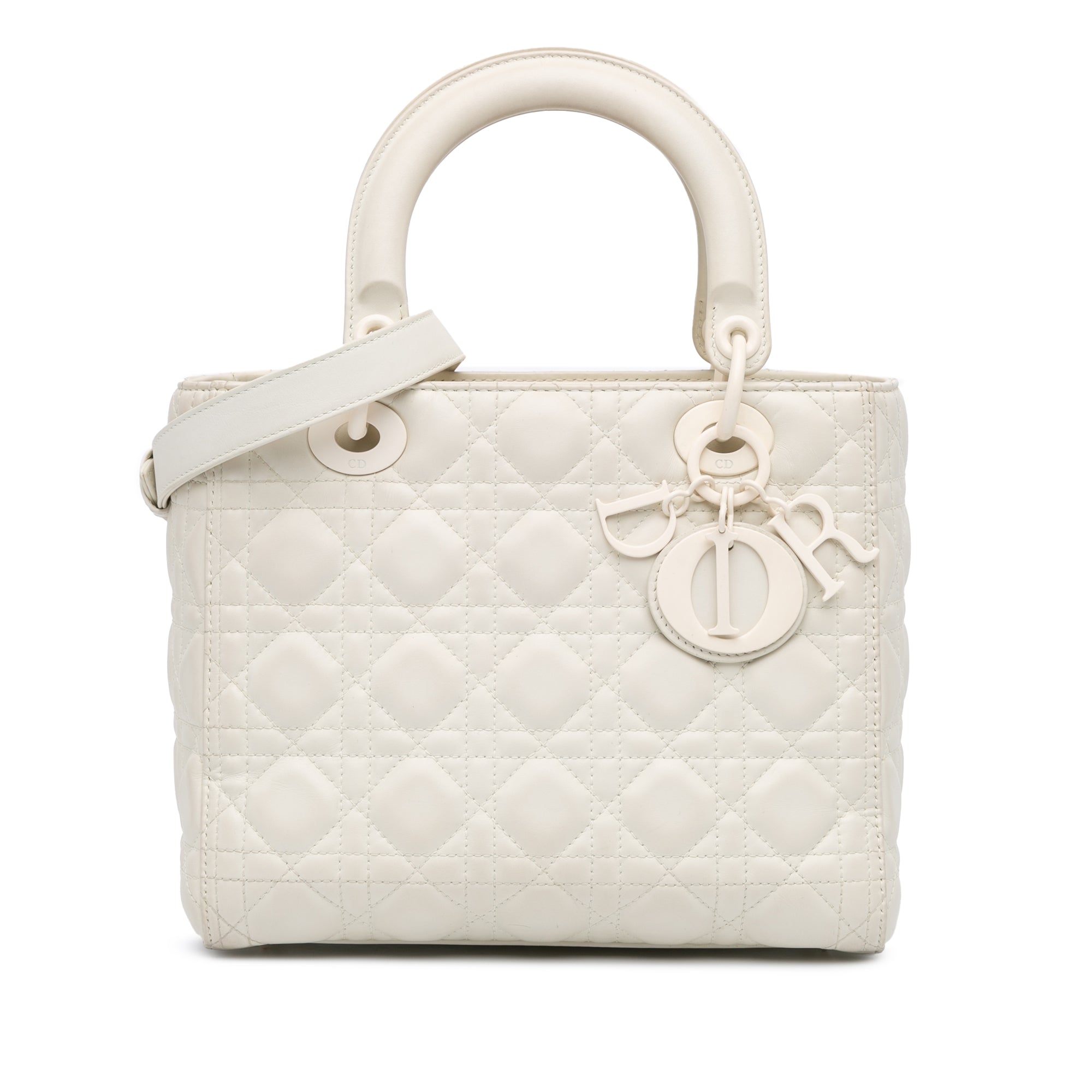 Dior Medium Ultra Matte Calfskin Cannage Lady Dior - image 1
