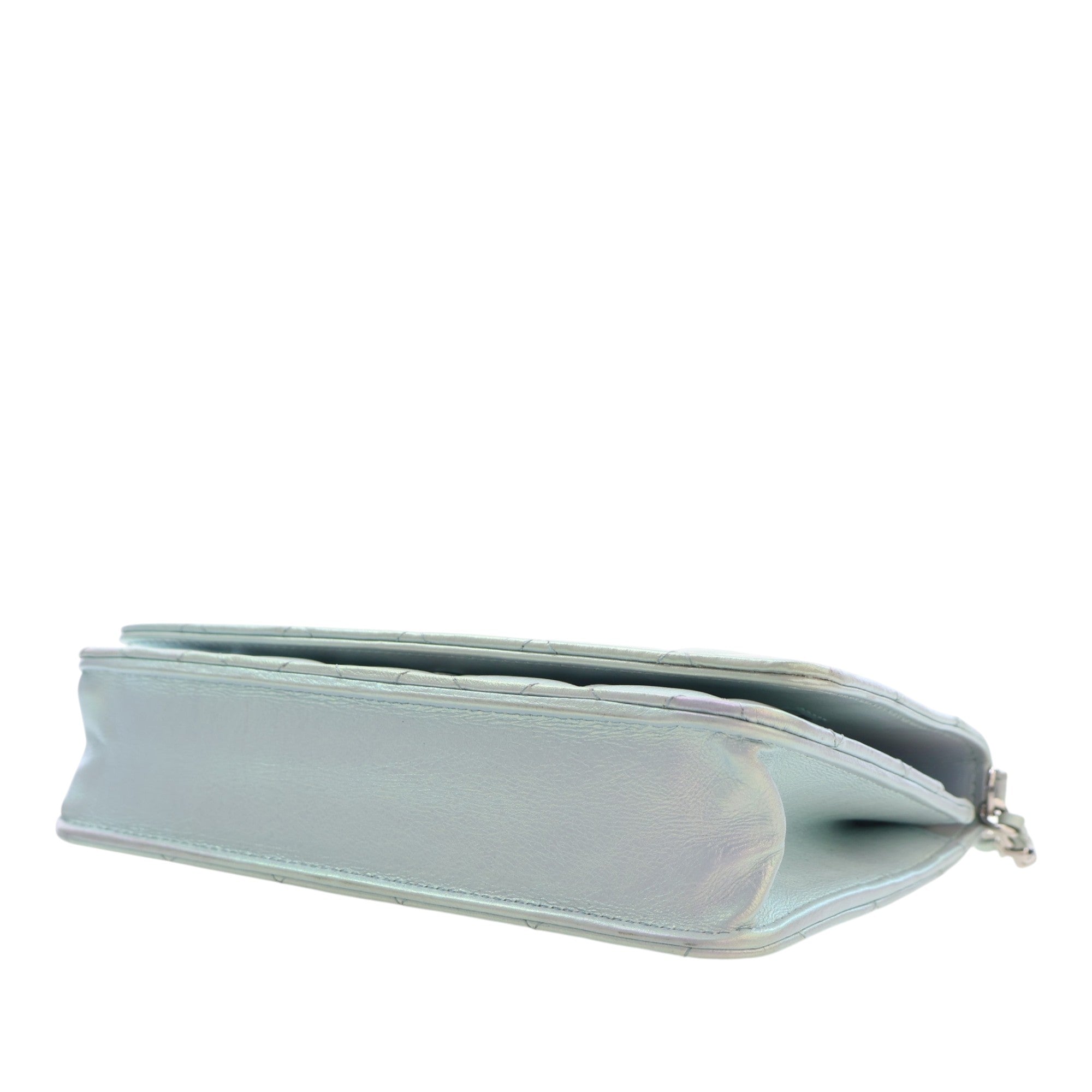 Chanel CC Quilted Iridescent Lambskin Wallet on Chain - image 13