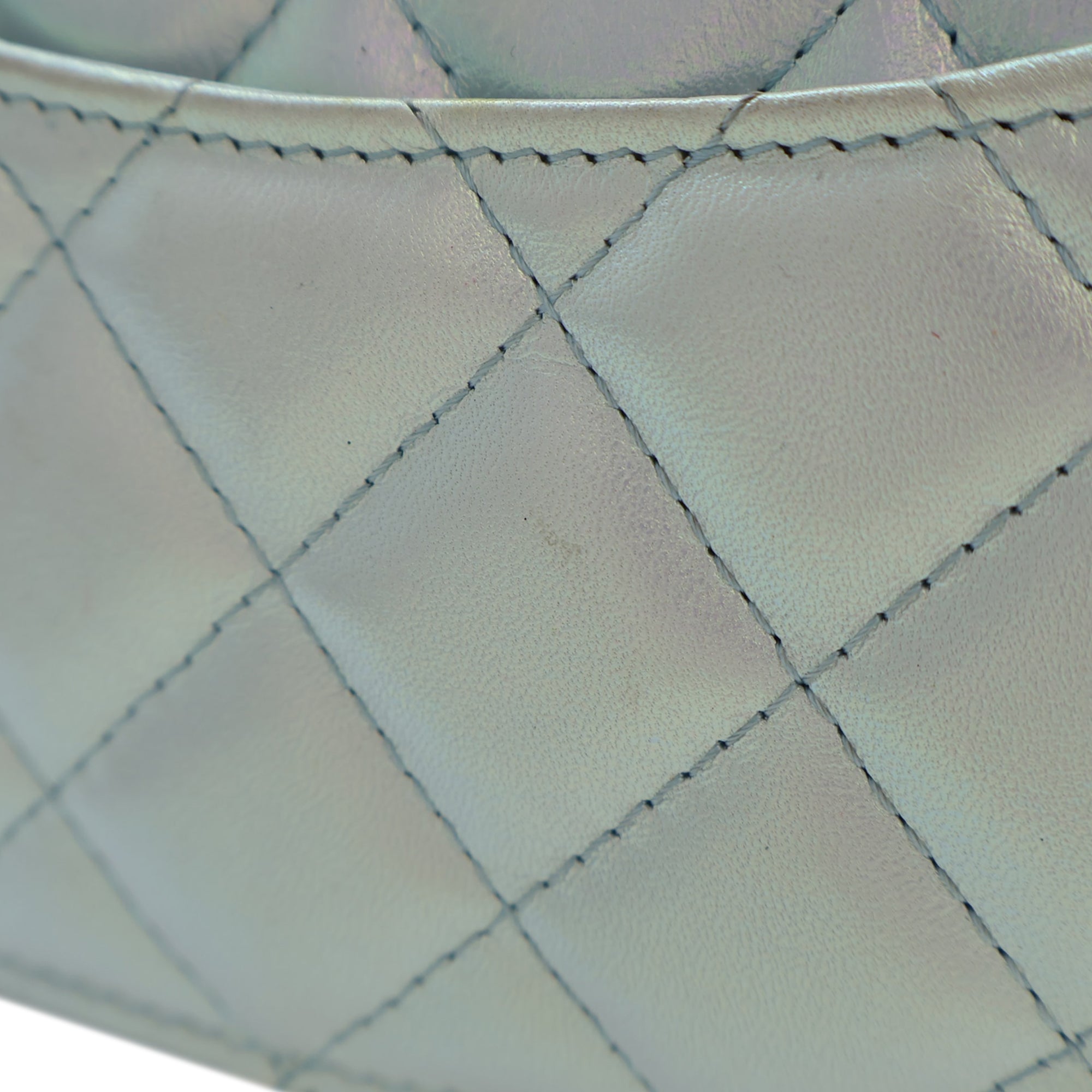 Chanel CC Quilted Iridescent Lambskin Wallet on Chain - image 8
