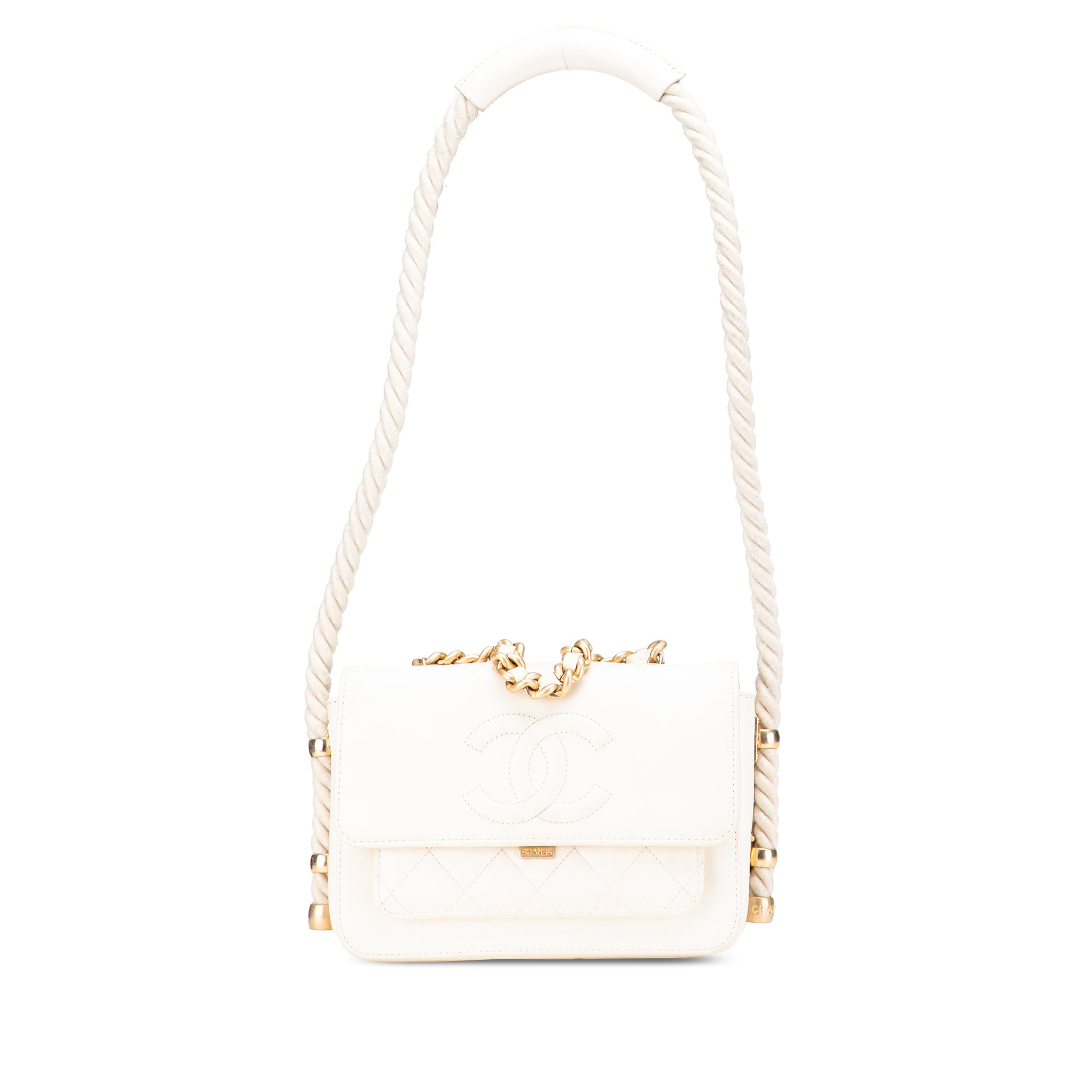 Chanel Crumpled Calfskin En Vogue Rope Flap - image 1