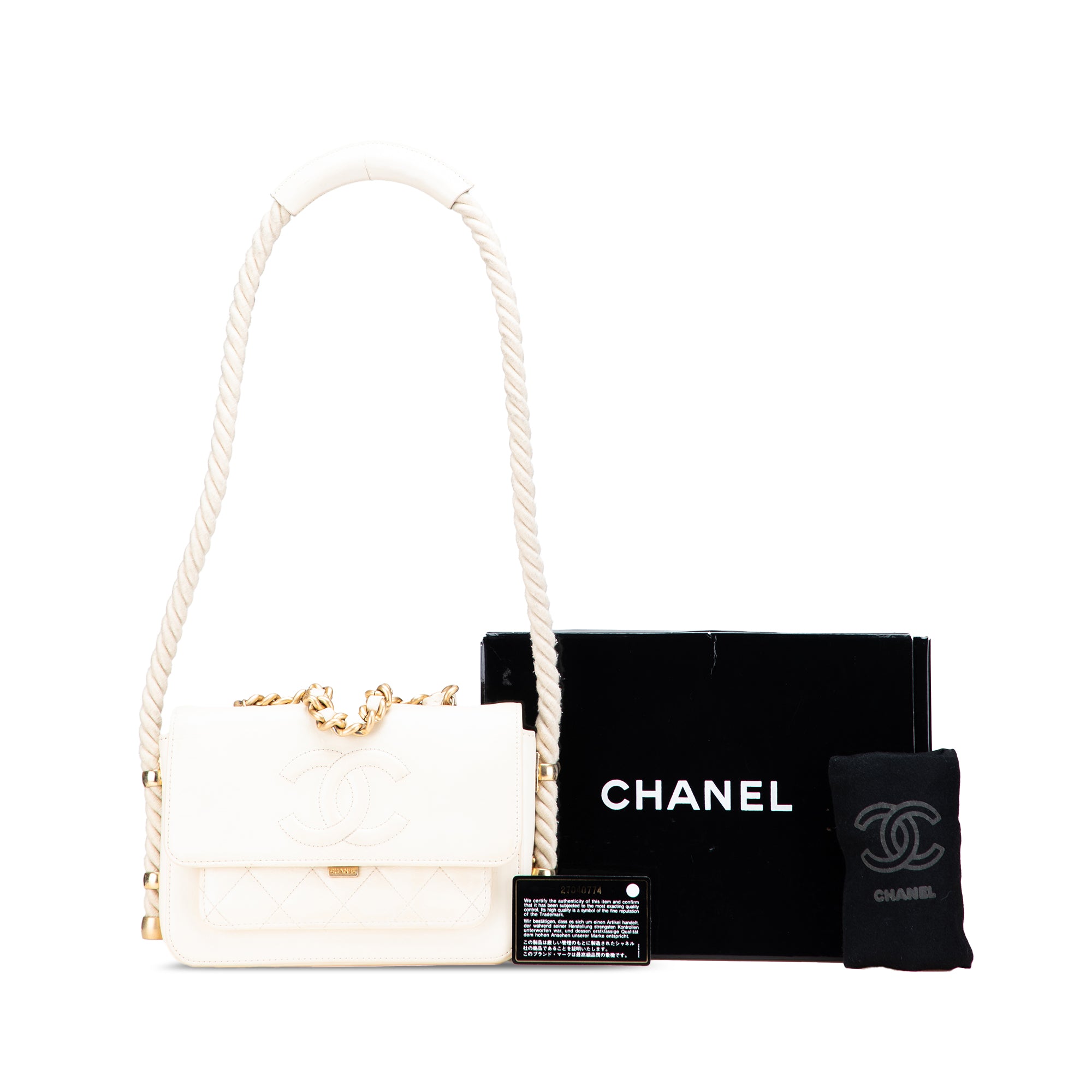 Chanel Crumpled Calfskin En Vogue Rope Flap - image 14
