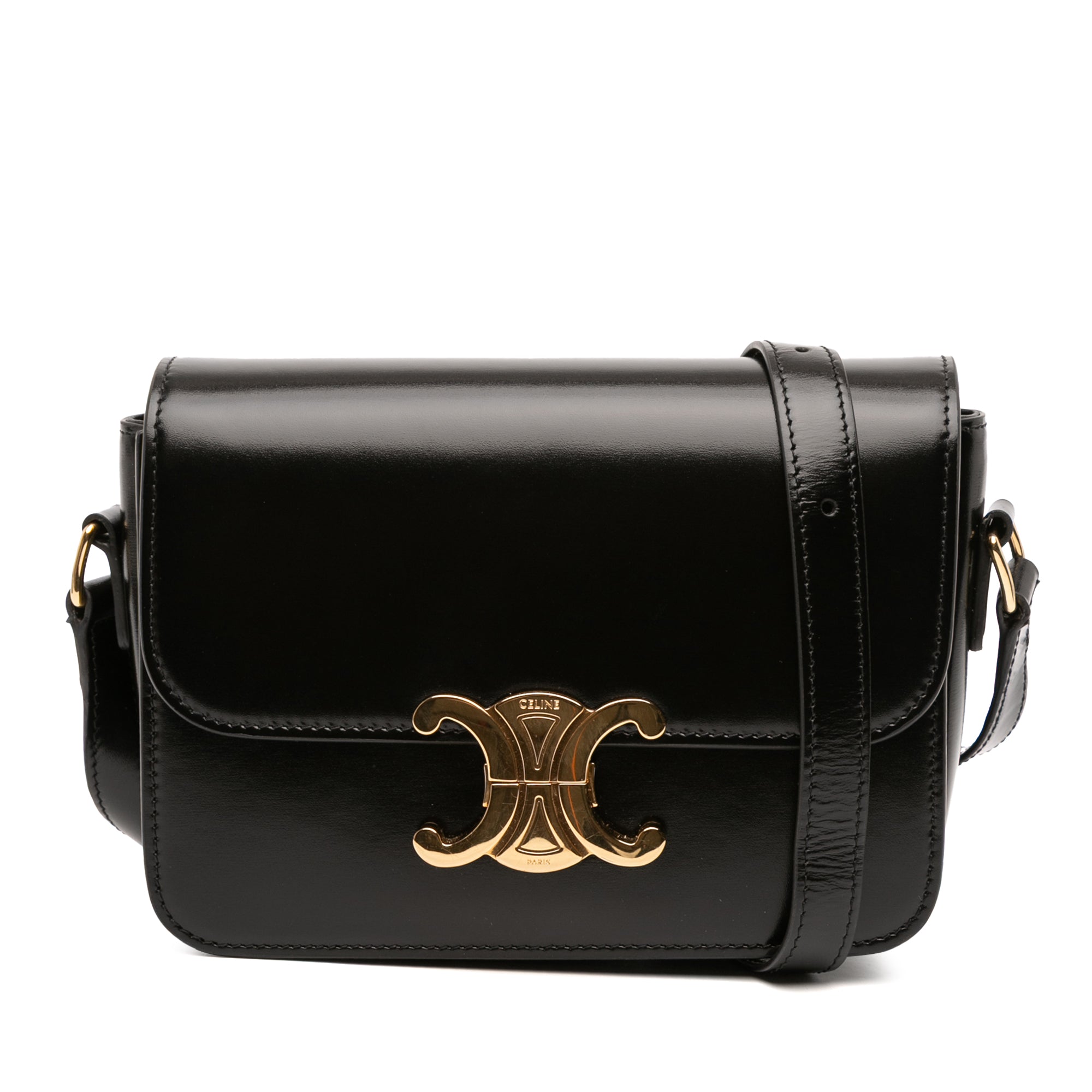 Celine Teen Shiny Calfskin Triomphe Crossbody - image 1