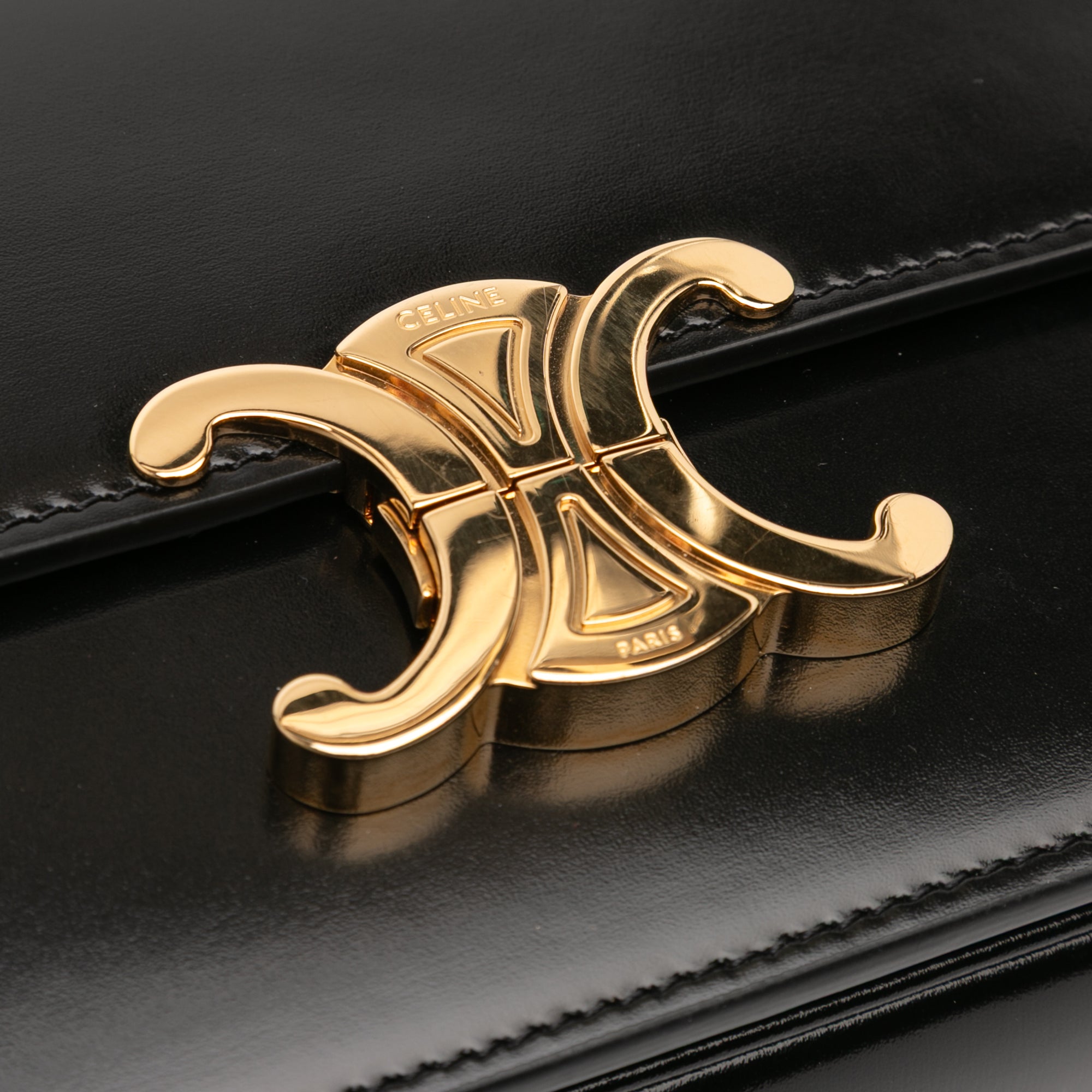 Celine Teen Shiny Calfskin Triomphe Crossbody - image 6