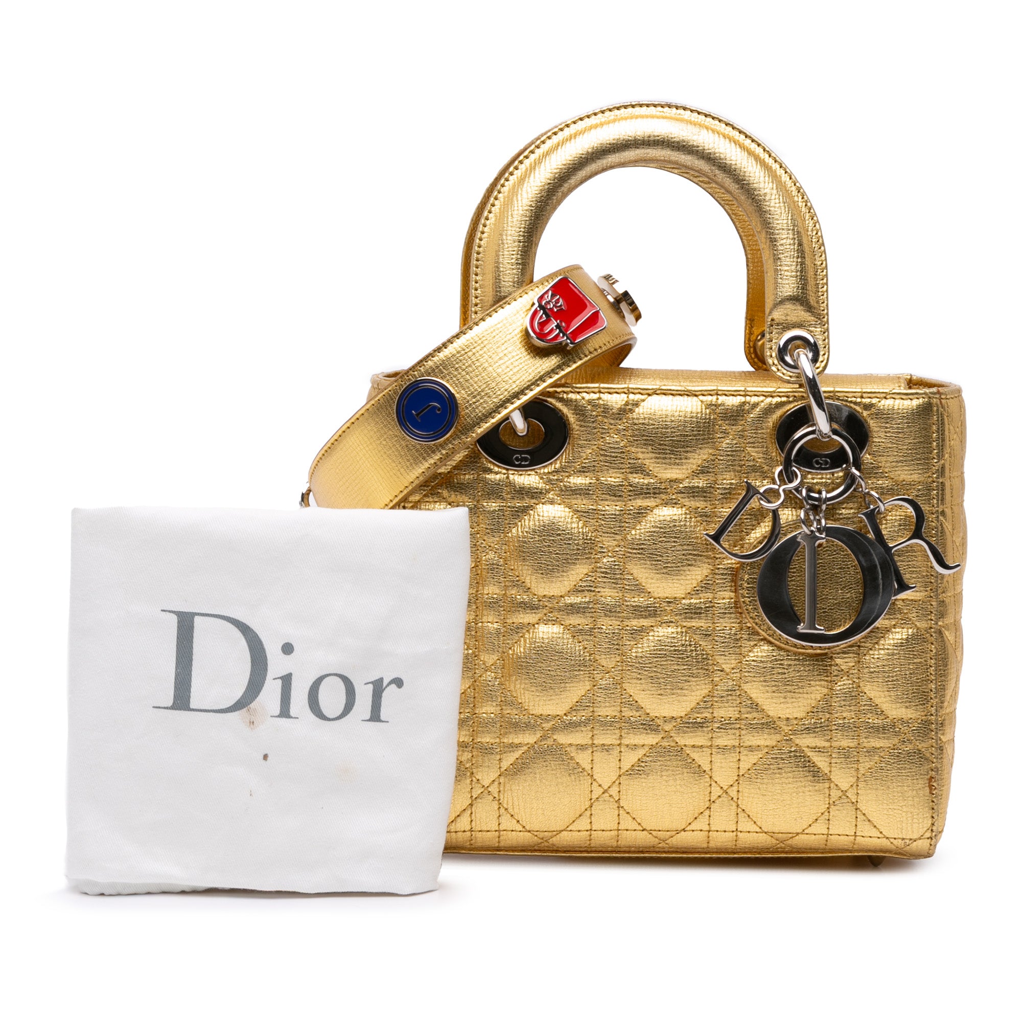 Dior Small Metallic Grained Calfskin Cannage My ABCDior Lady Dior - image 10