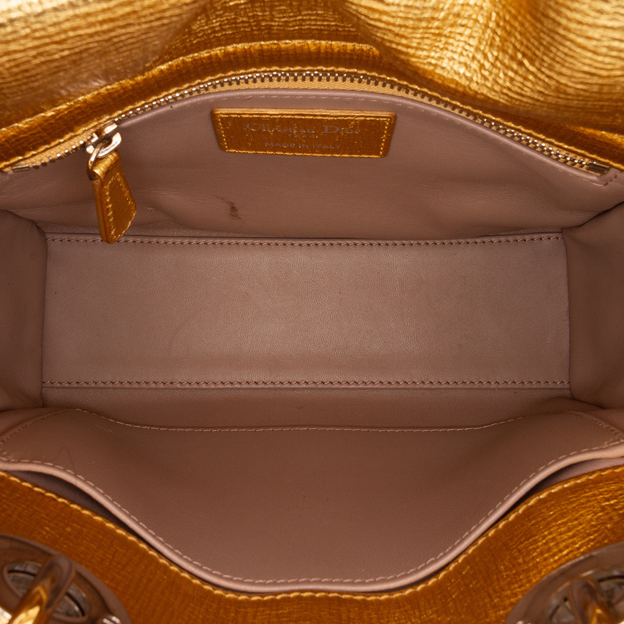 Dior Small Metallic Grained Calfskin Cannage My ABCDior Lady Dior - image 4
