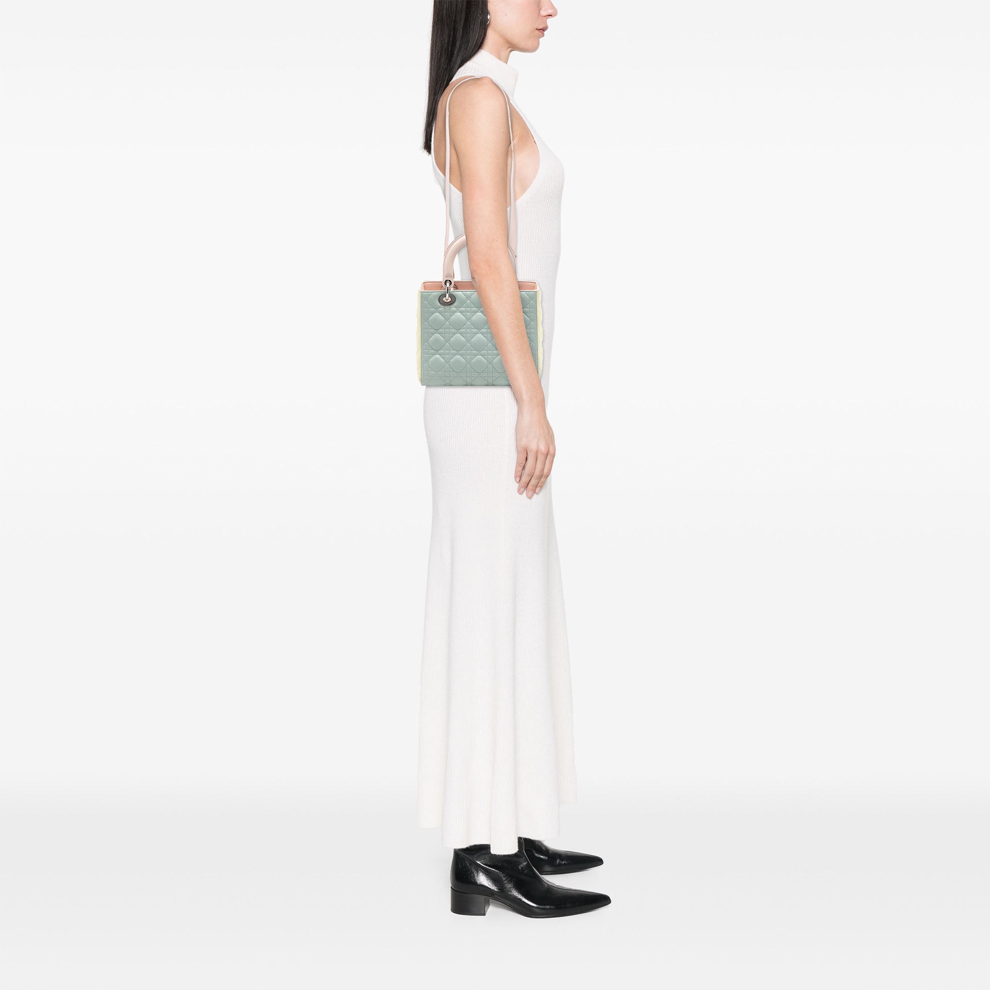 Dior Medium Tricolor Lambskin Cannage Lady Dior - image 7