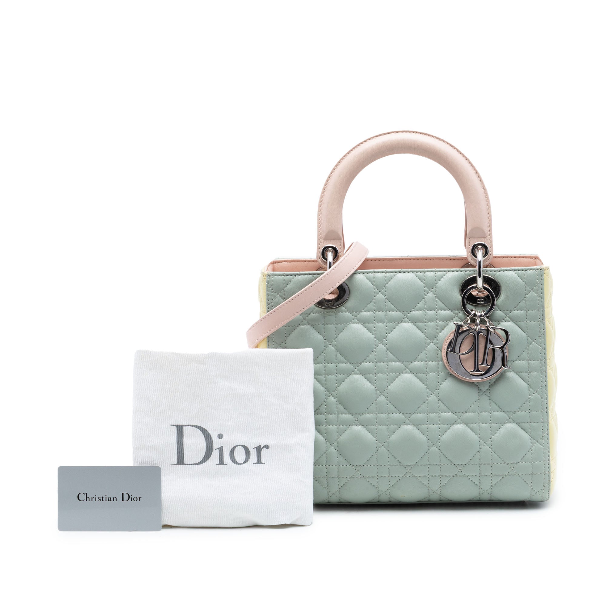 Dior Medium Tricolor Lambskin Cannage Lady Dior - image 8