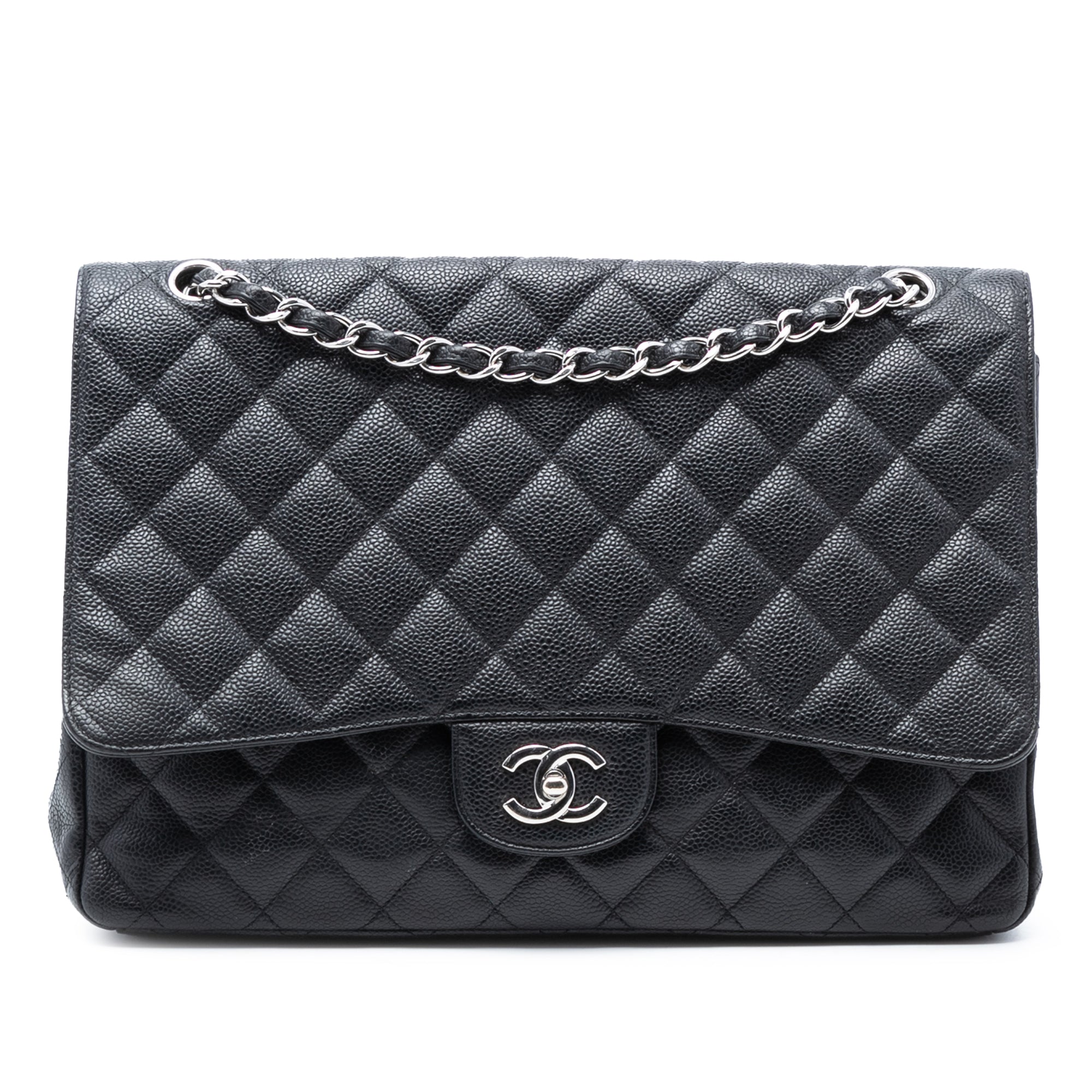 Chanel Maxi Classic Caviar Single Flap - image 1