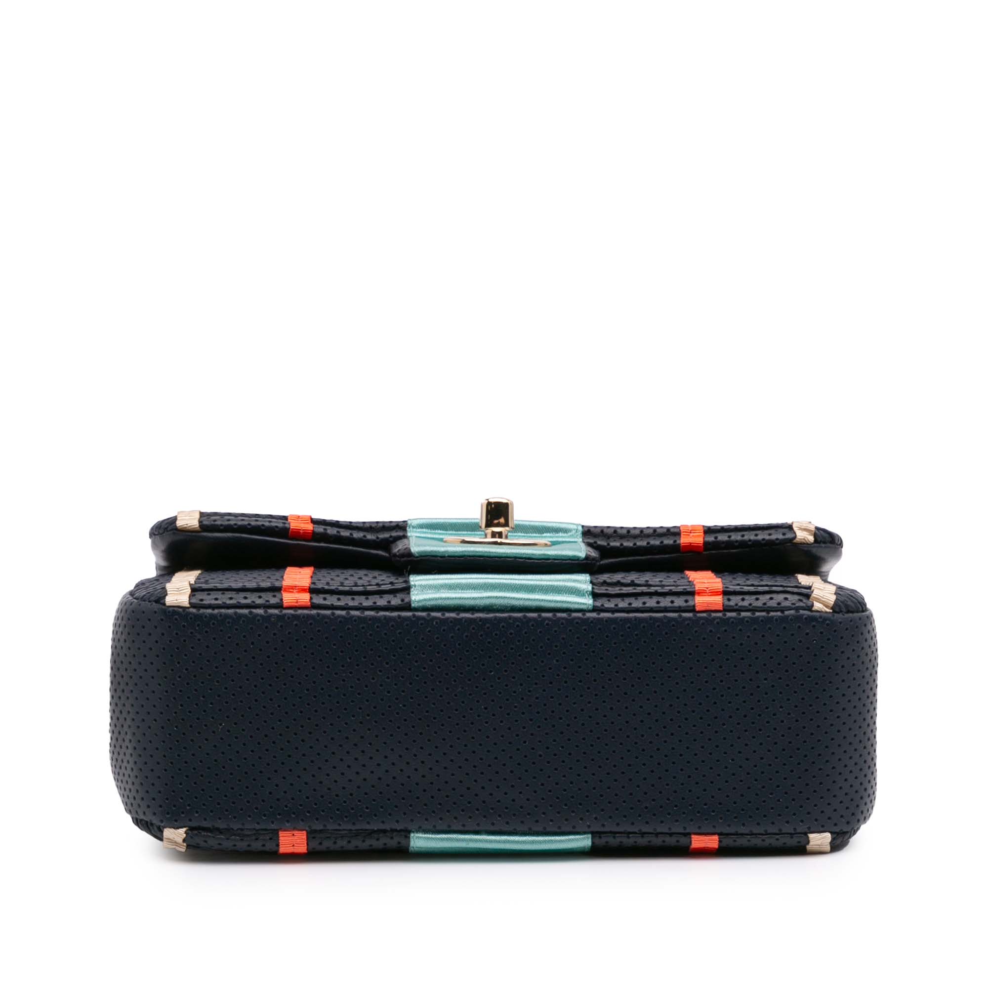 Chanel New Mini Pleated Perforated Lambskin Single Flap - image 3