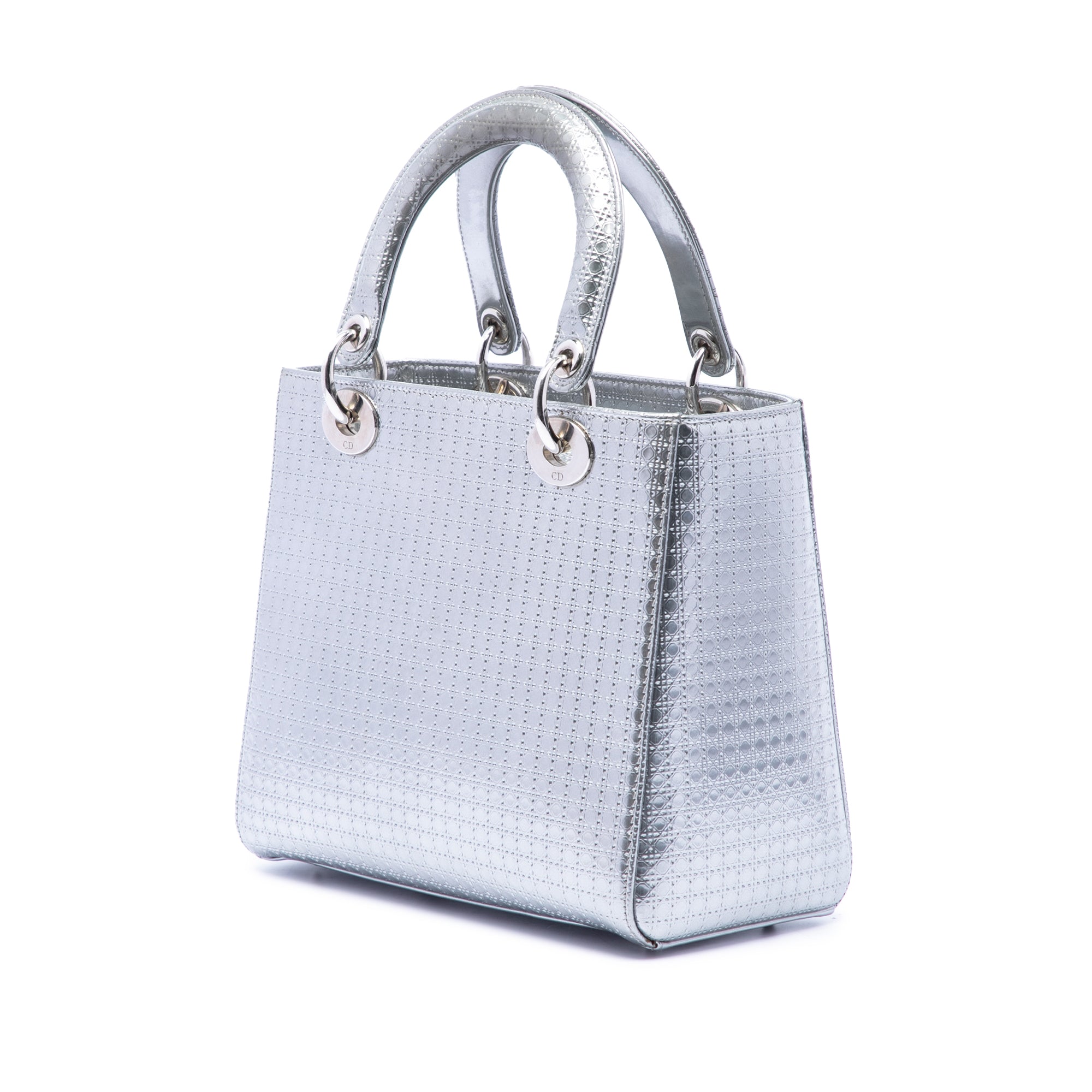 Dior Medium Metallic Patent Microcannage Lady Dior - image 2