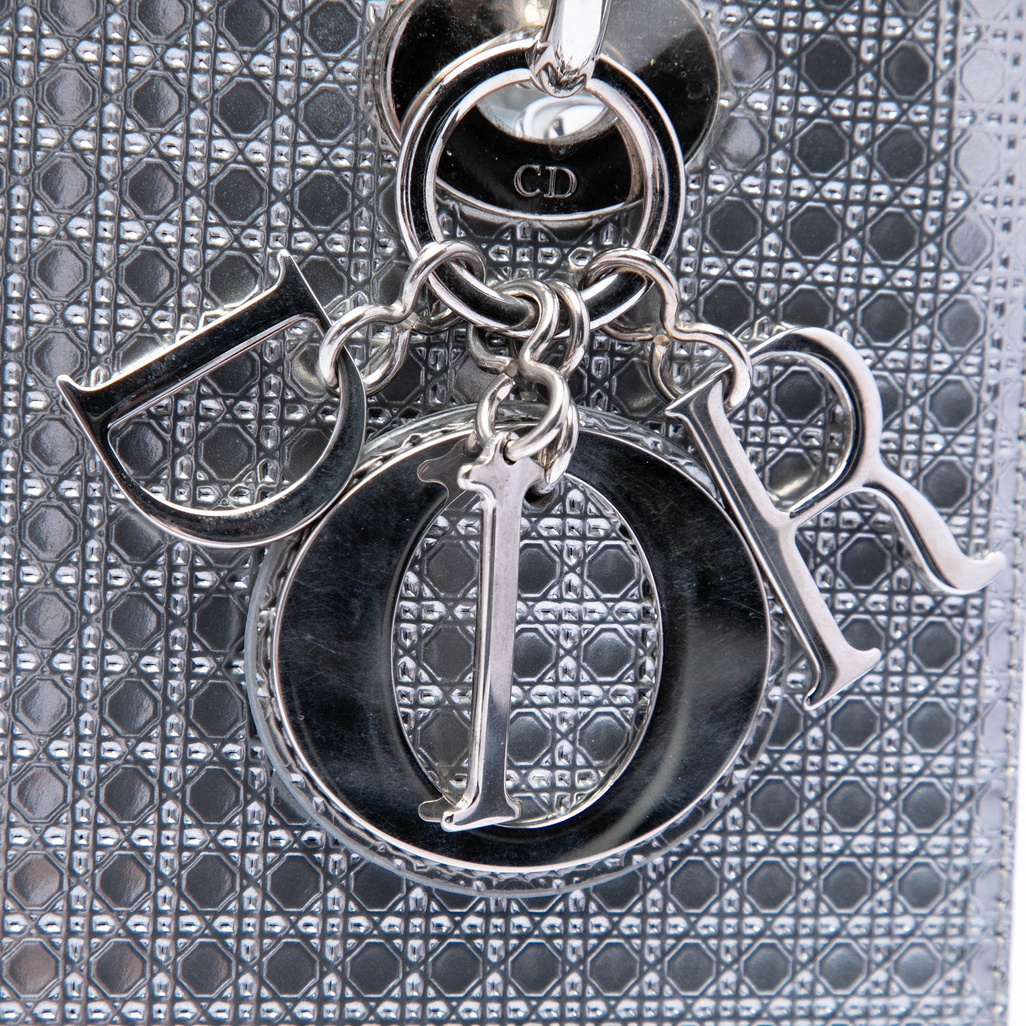 Dior Medium Metallic Patent Microcannage Lady Dior - image 5