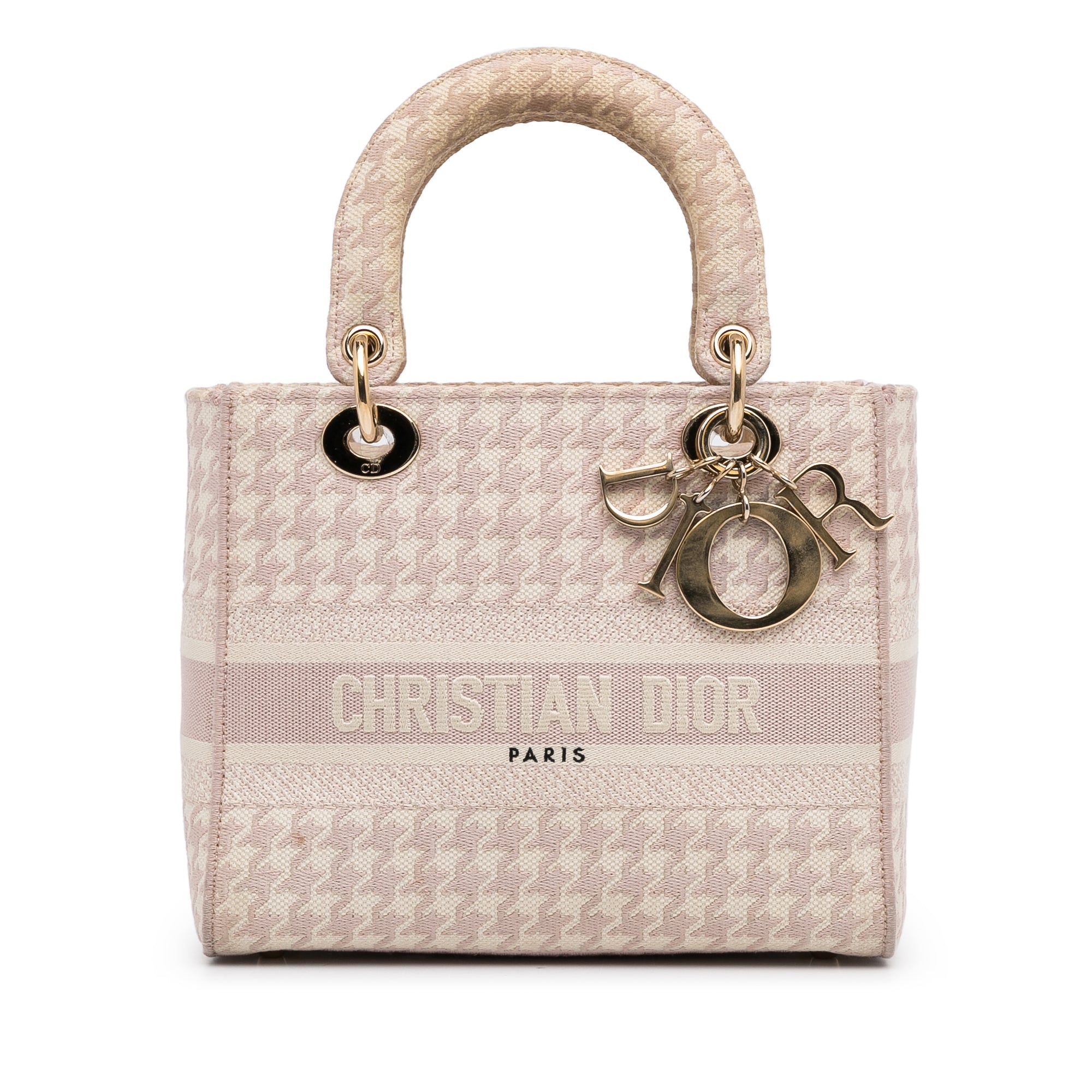 Dior Medium Embroidered Canvas Houndstooth Lady D Lite - image 11