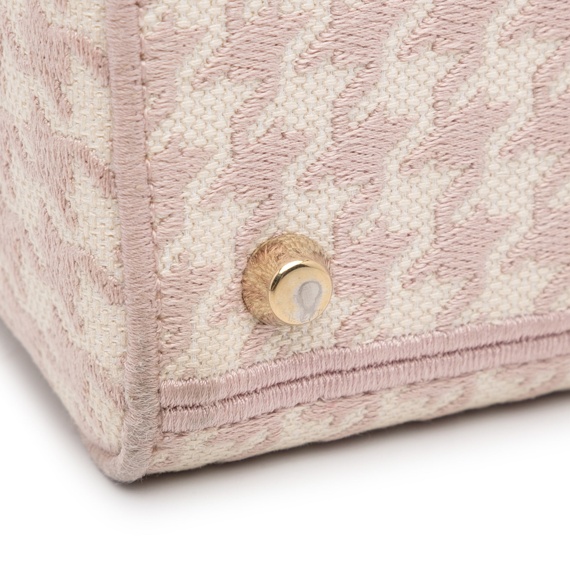 Dior Medium Embroidered Canvas Houndstooth Lady D Lite - image 3